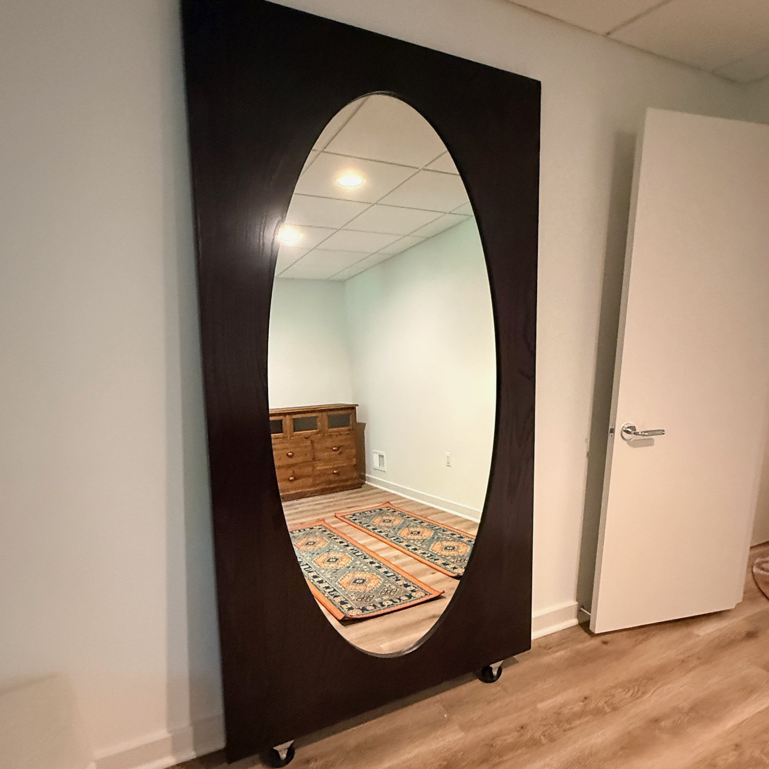 Wall Mirror on Casters