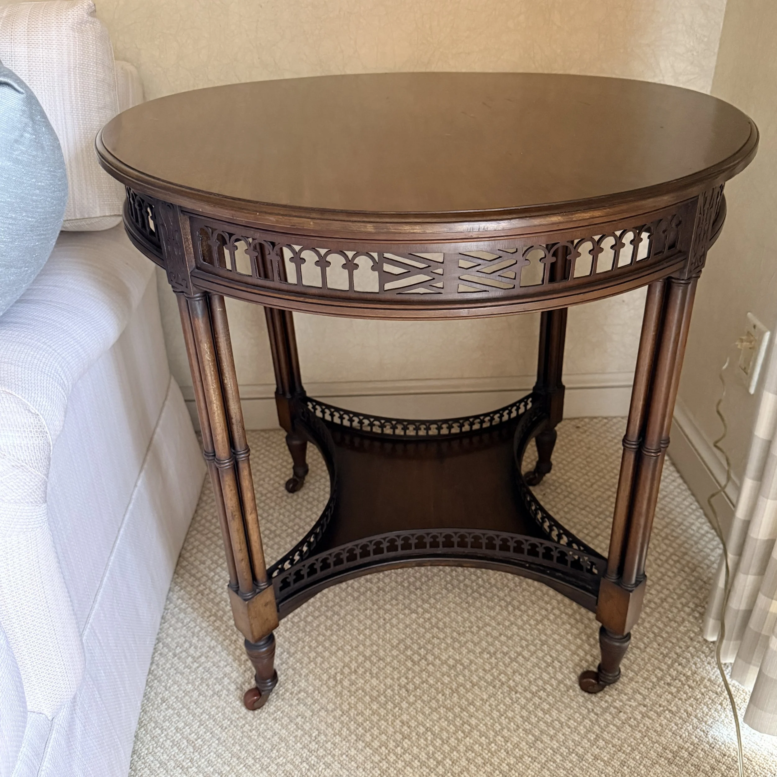 Round Fretwork Table 