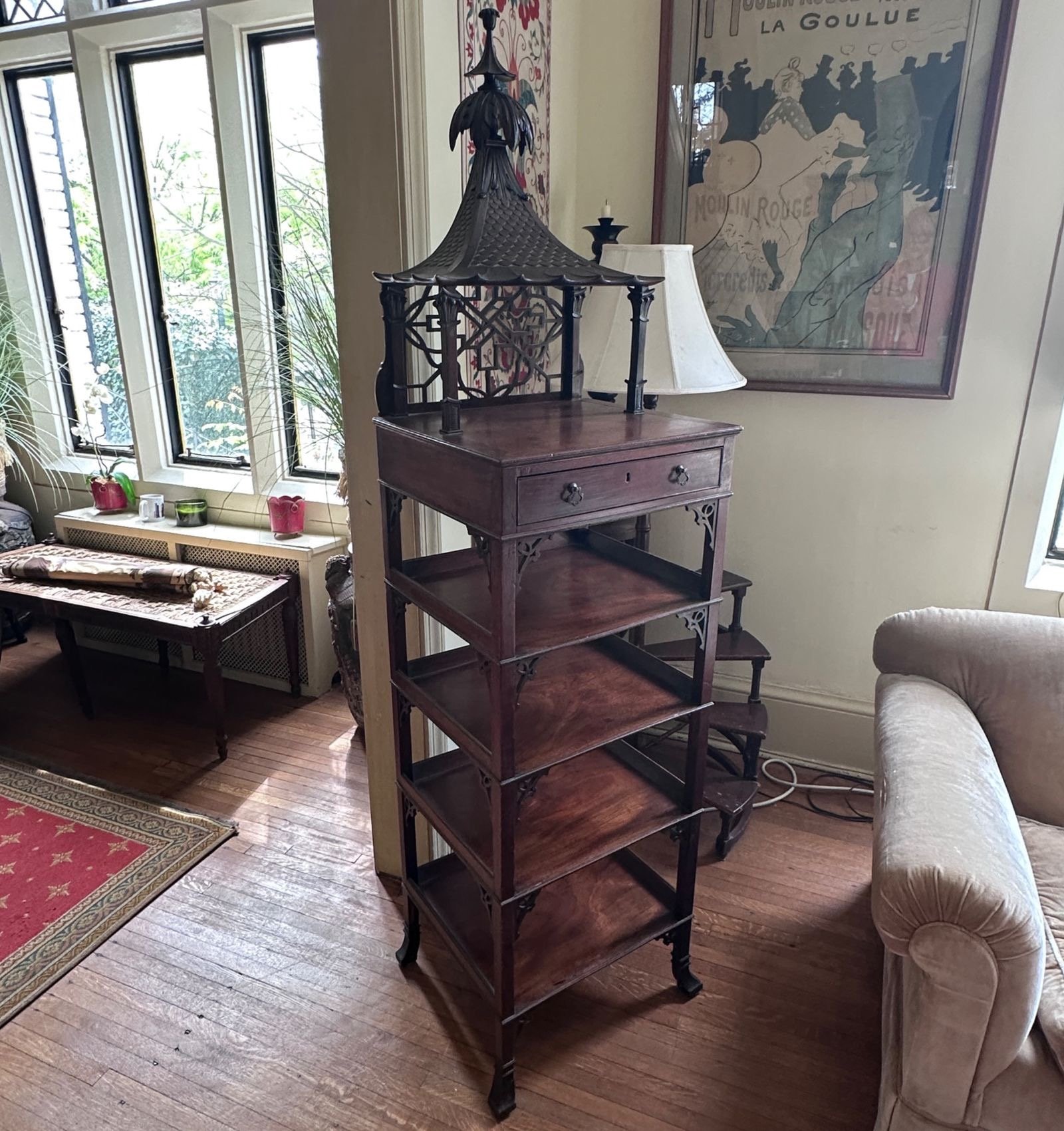 Antique Pagoda Etagere
