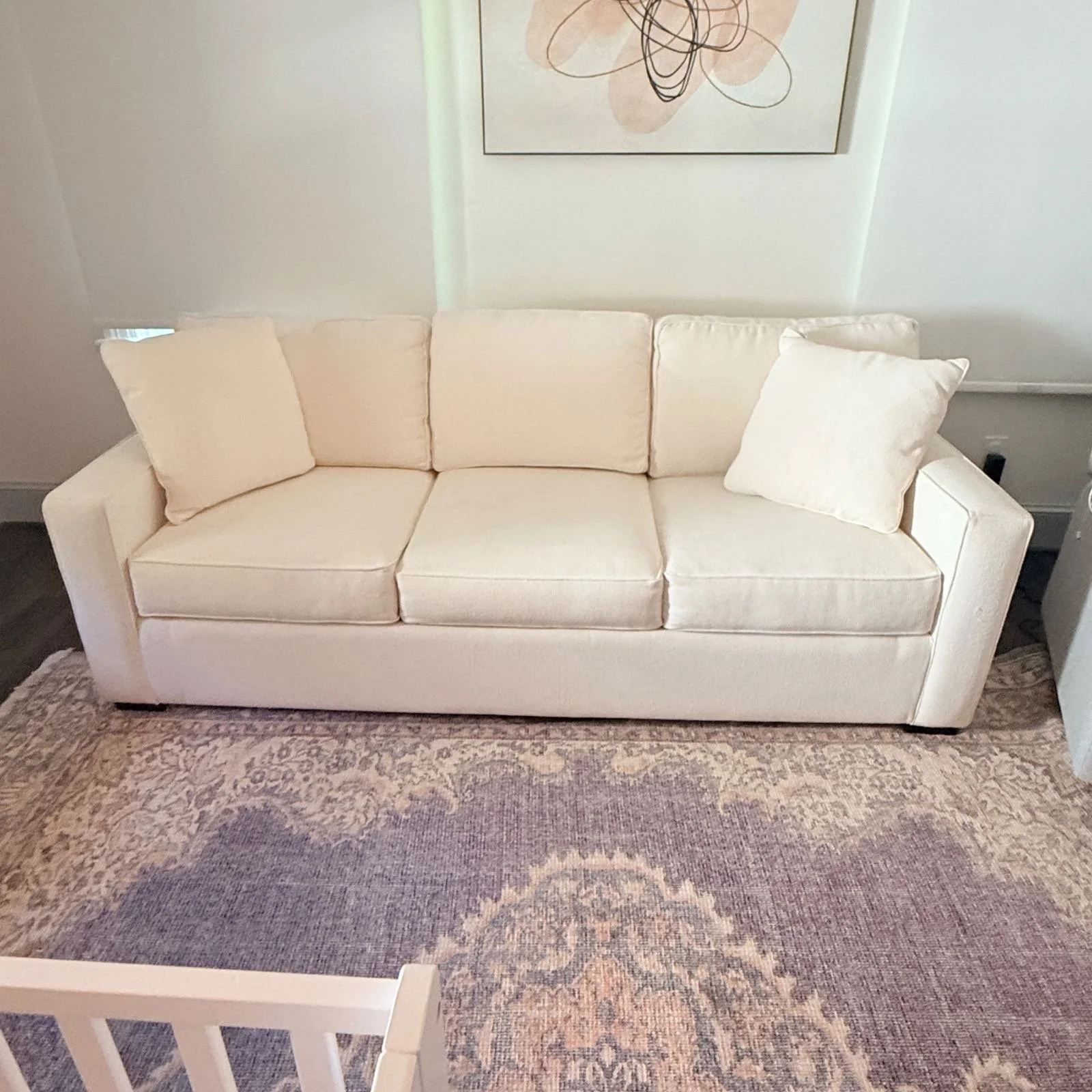 Ivory Queen Sleeper Sofa 
