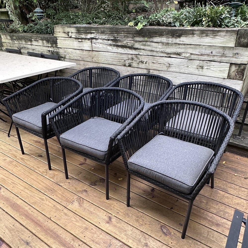 Black outdoor chairs kmart discount