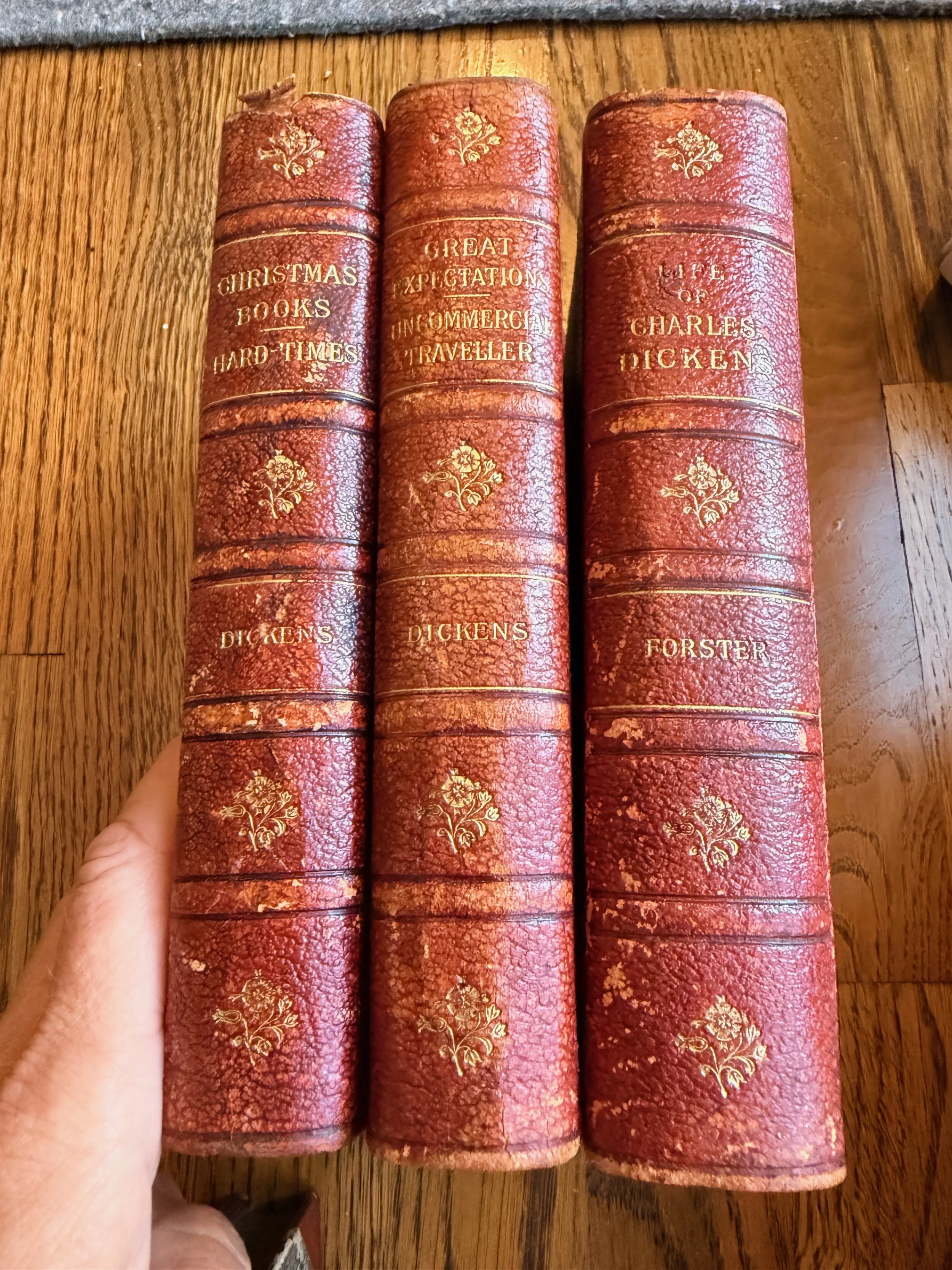 Set of 3 Antique Dickens Books--NASHVILLE