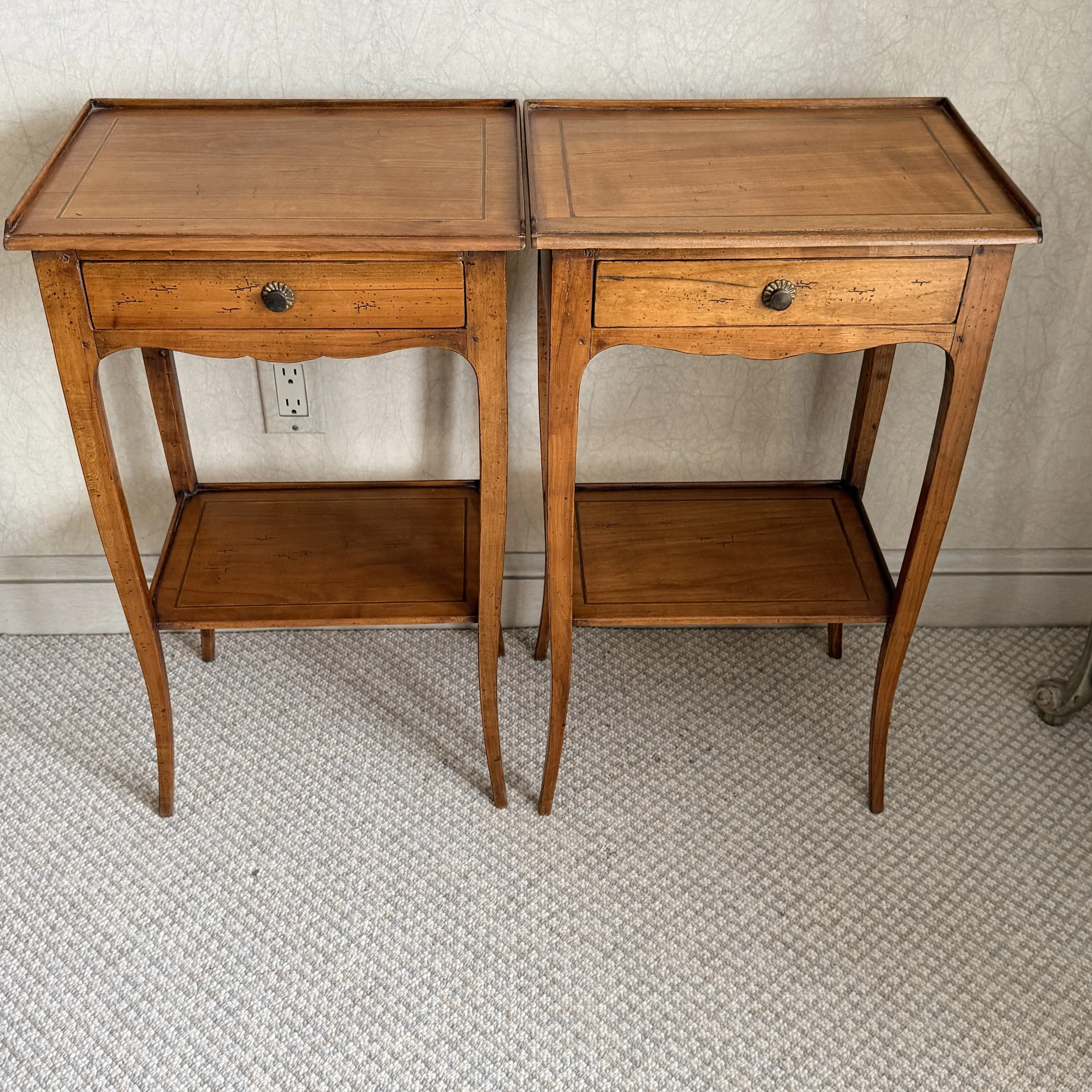 Pair Petite Antique Side Tables