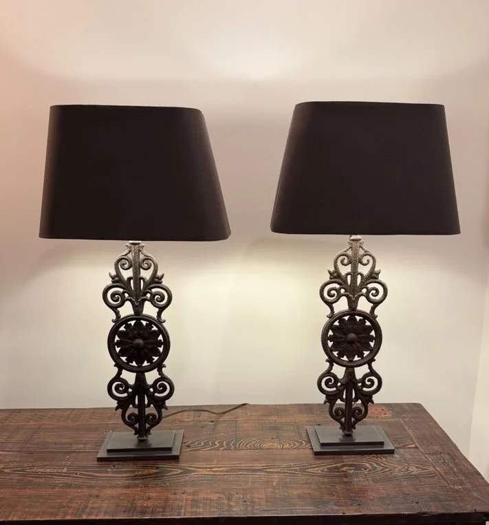 Pair of Decorative Wrought Iron Lamps - NASHVILLE