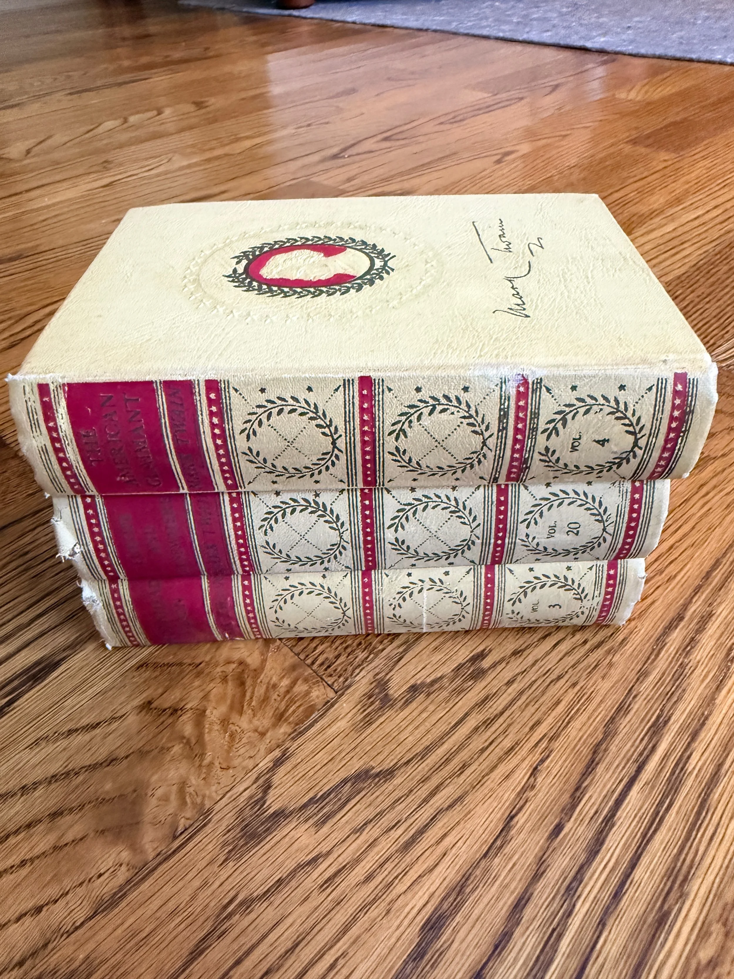 Set of 3 Antique Mark Twain Books---NASHVILLE