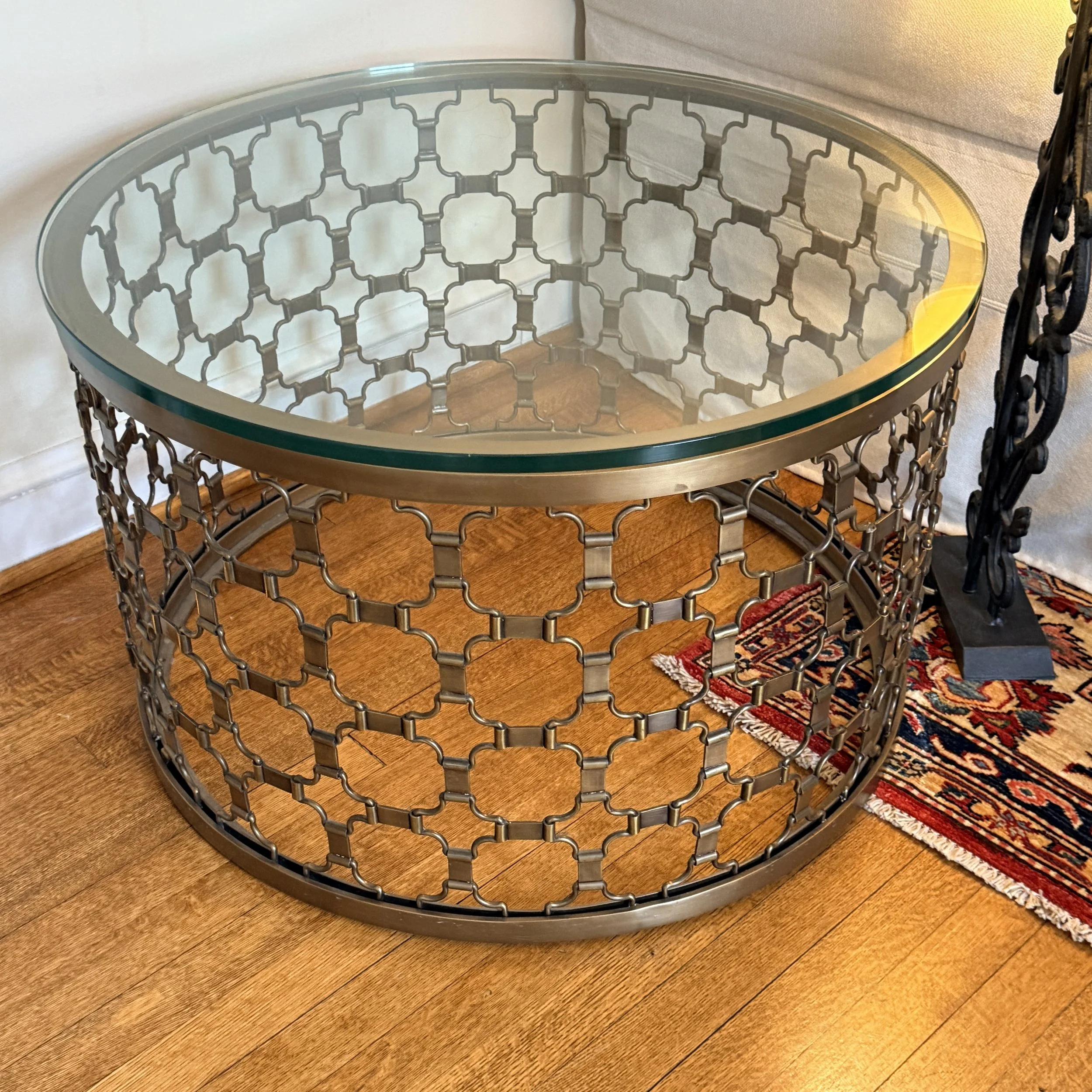 Arhaus Naomi Round Glass Table