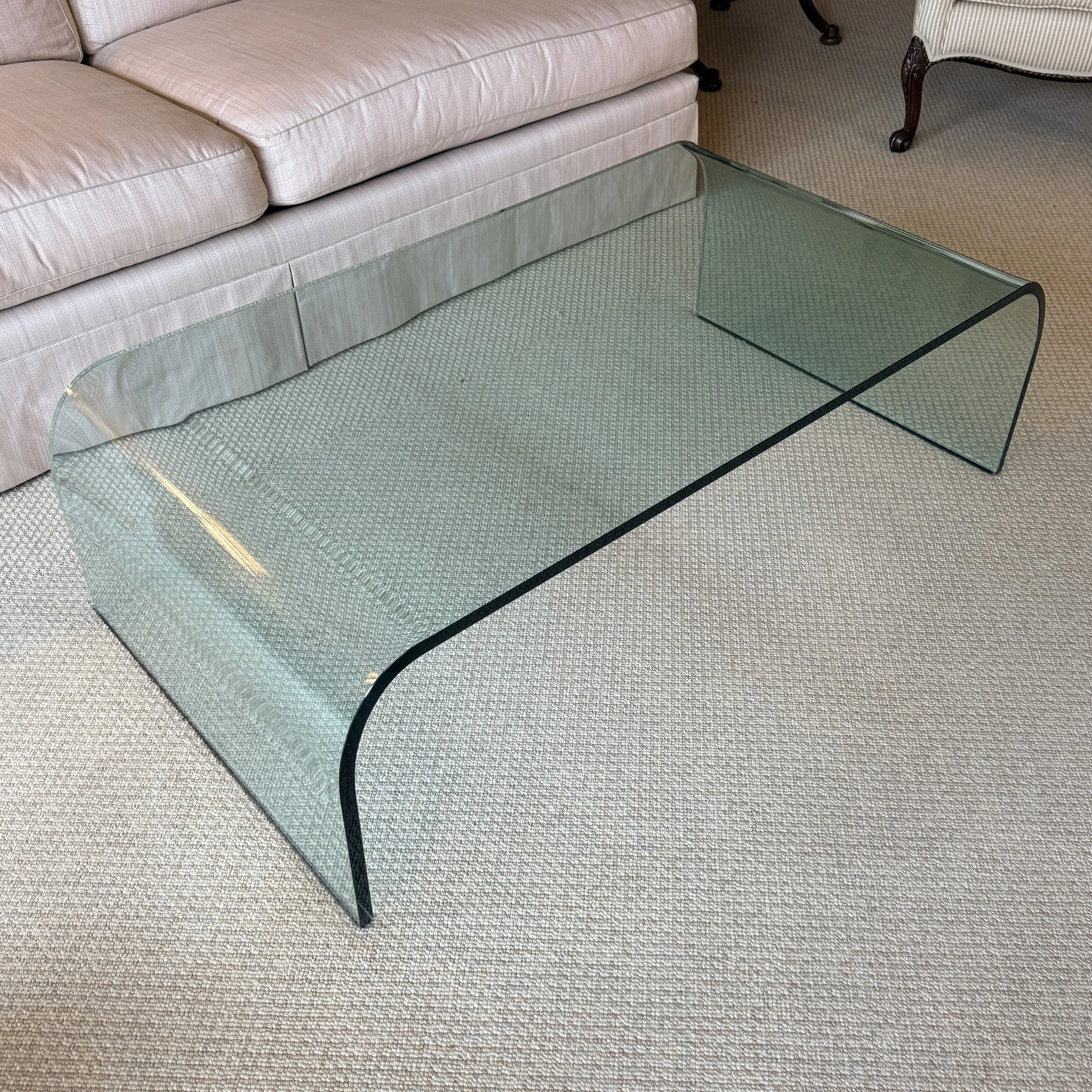 Glass Waterfall Coffee Table