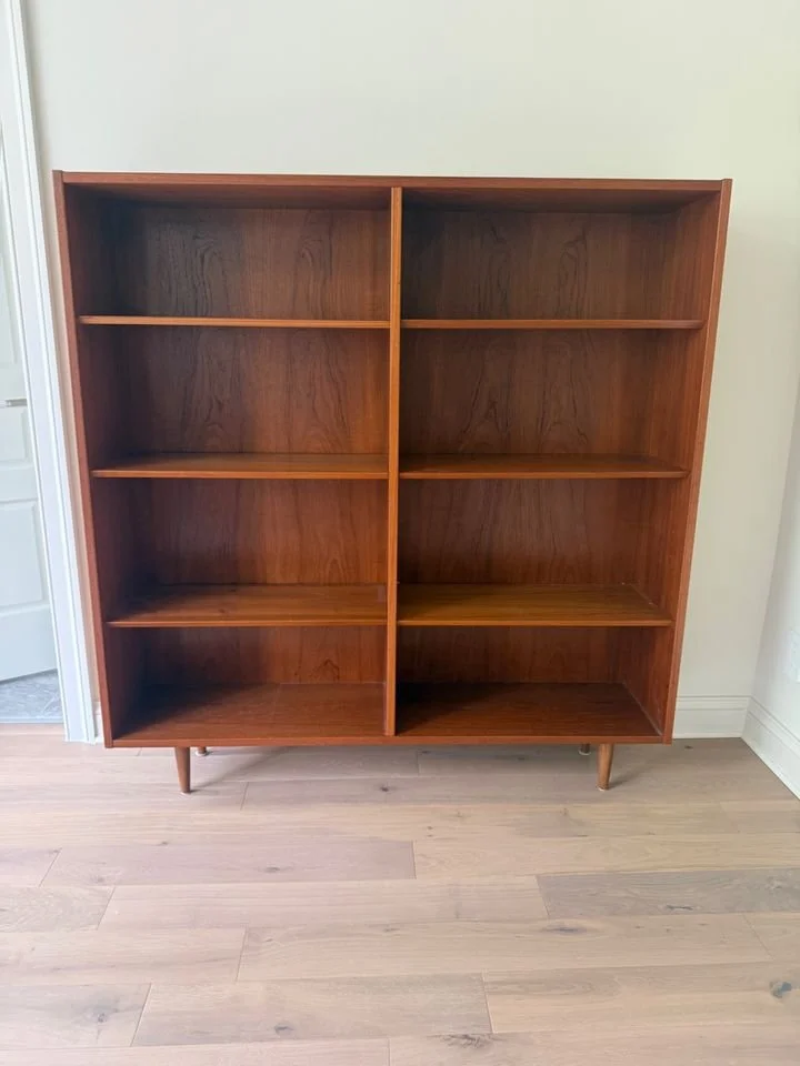 Mid Century Modern Danish 8 Cubby Bookcase