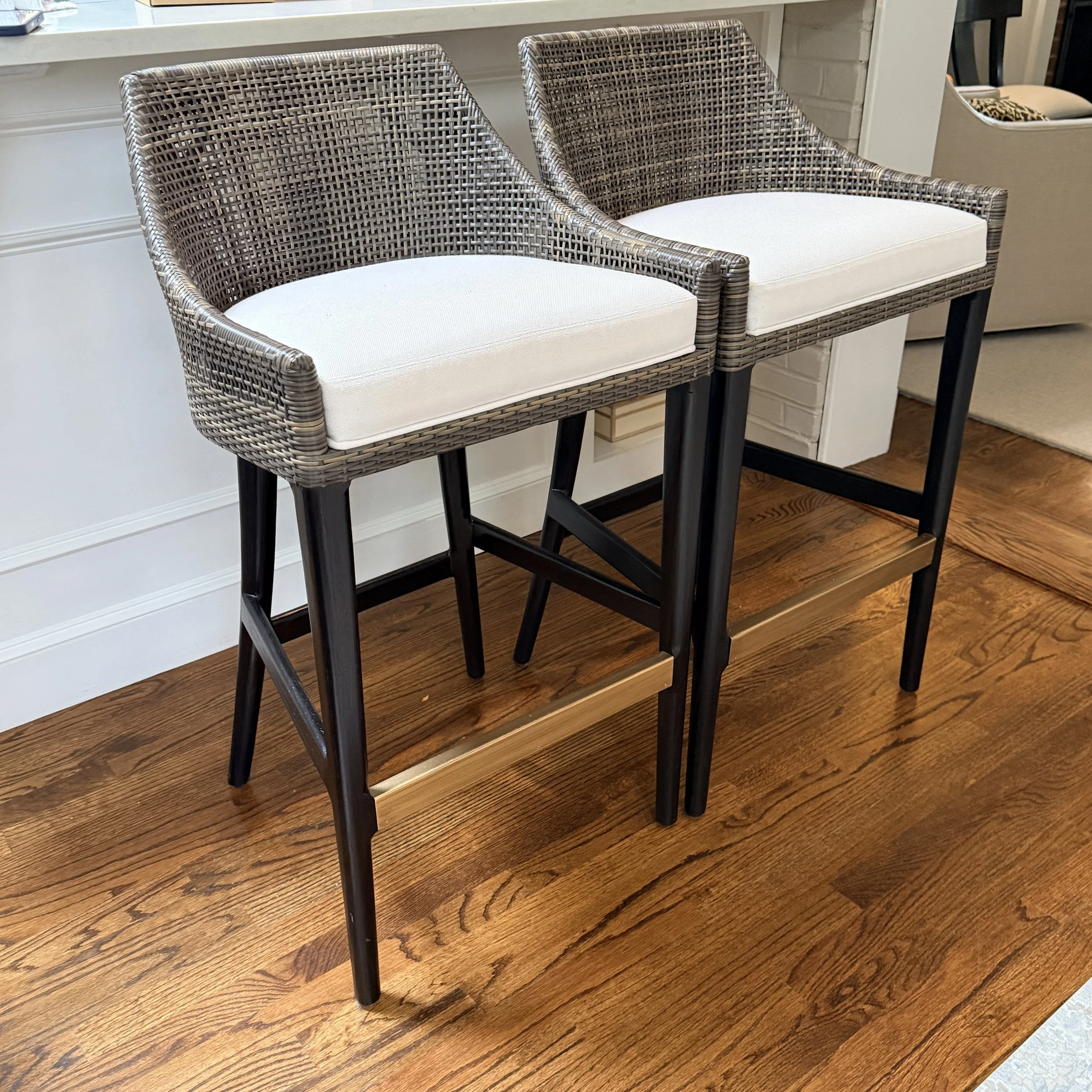 Pair Palecek Vincent Barstools 