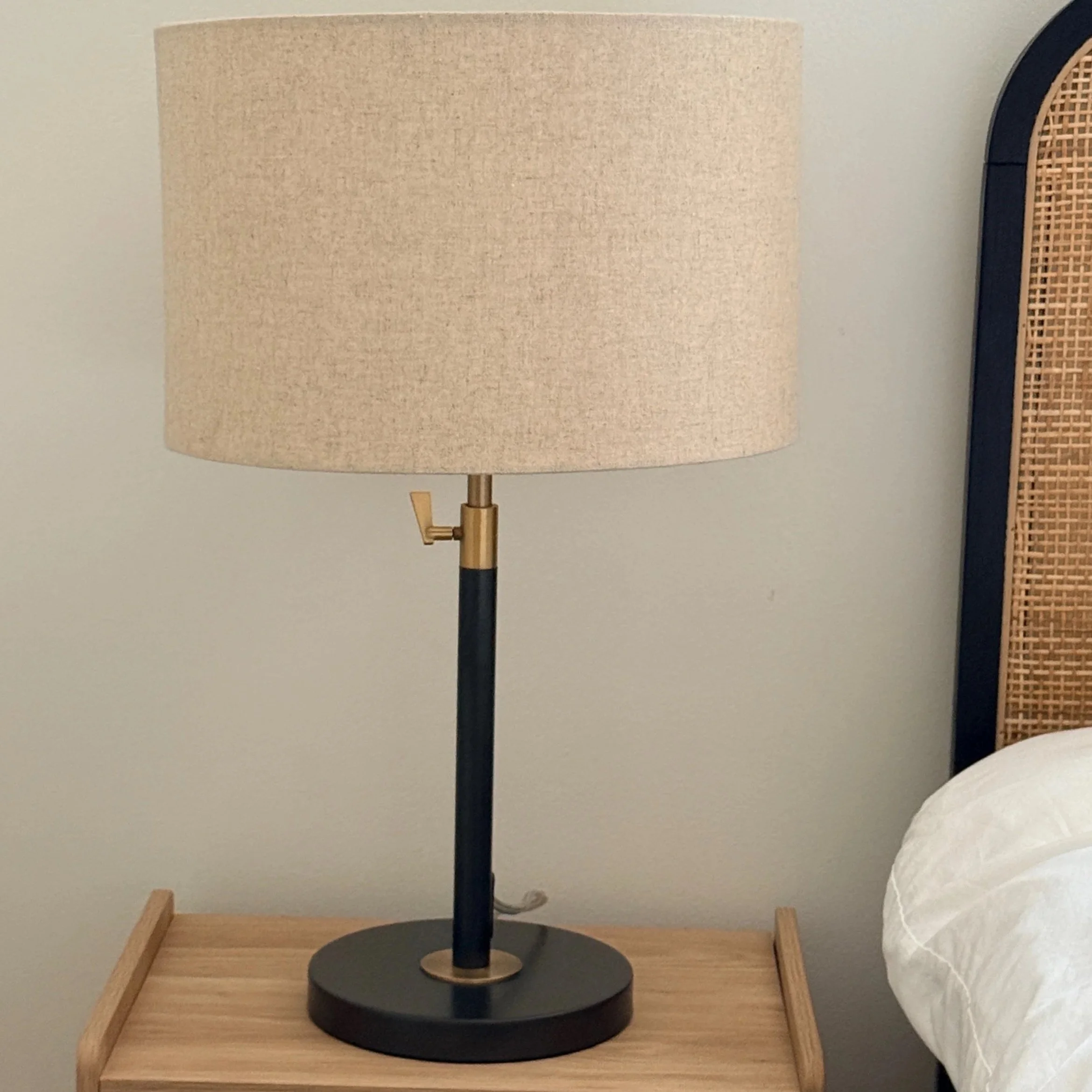 Pair West Elm Telescoping Adjustable Table Lamps