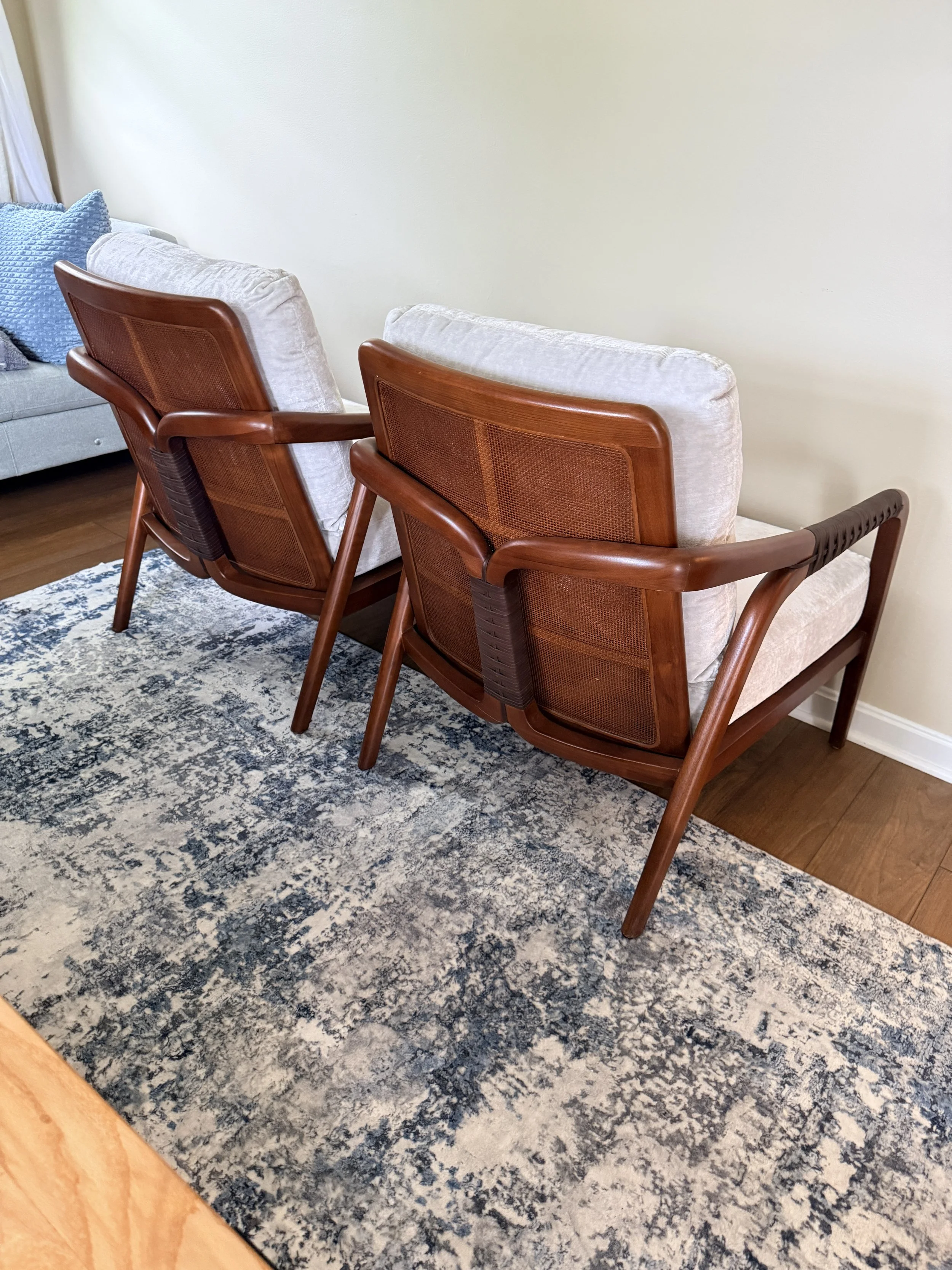 Pair McGuire Knot Lounge Chairs
