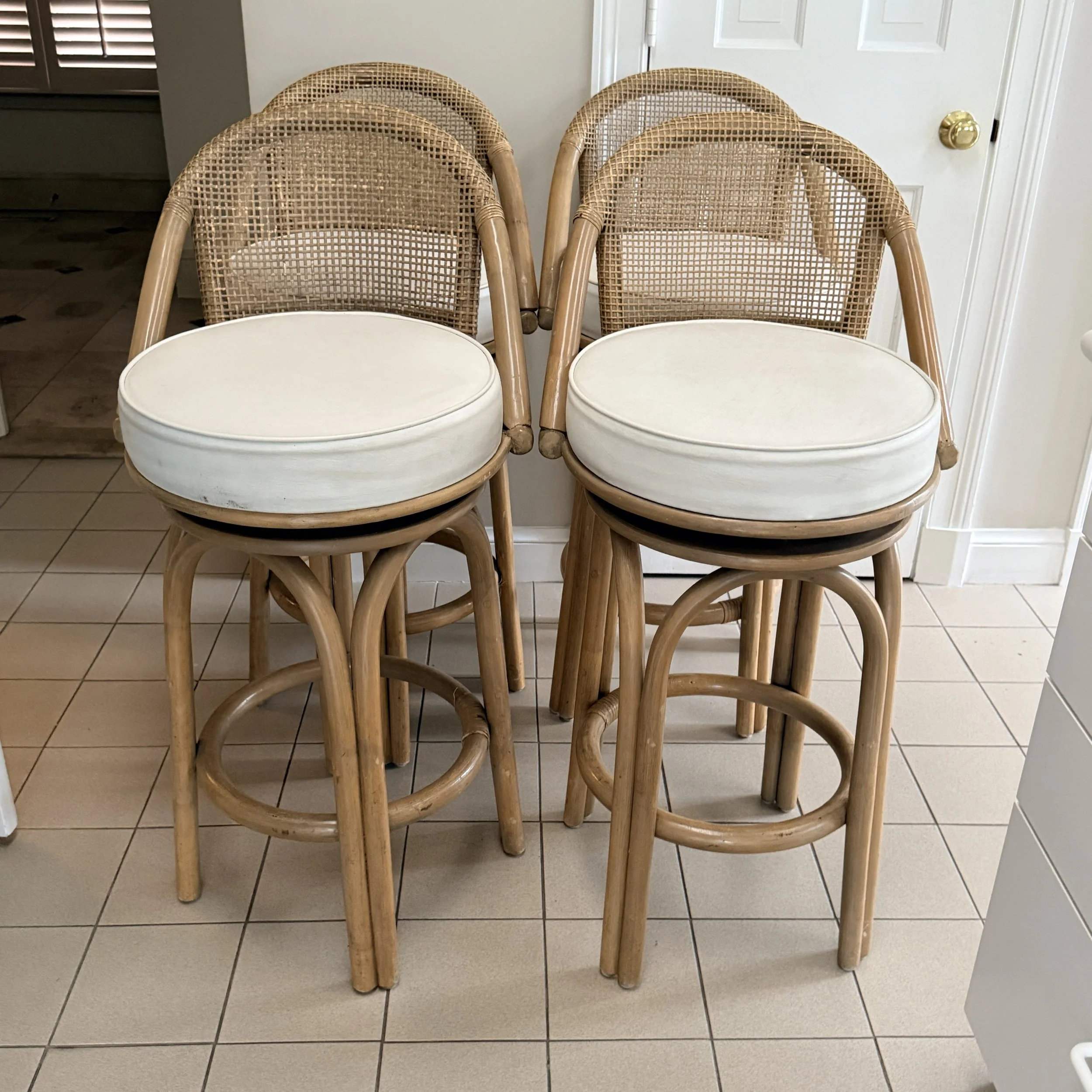Set of 4 Mid Century Stools