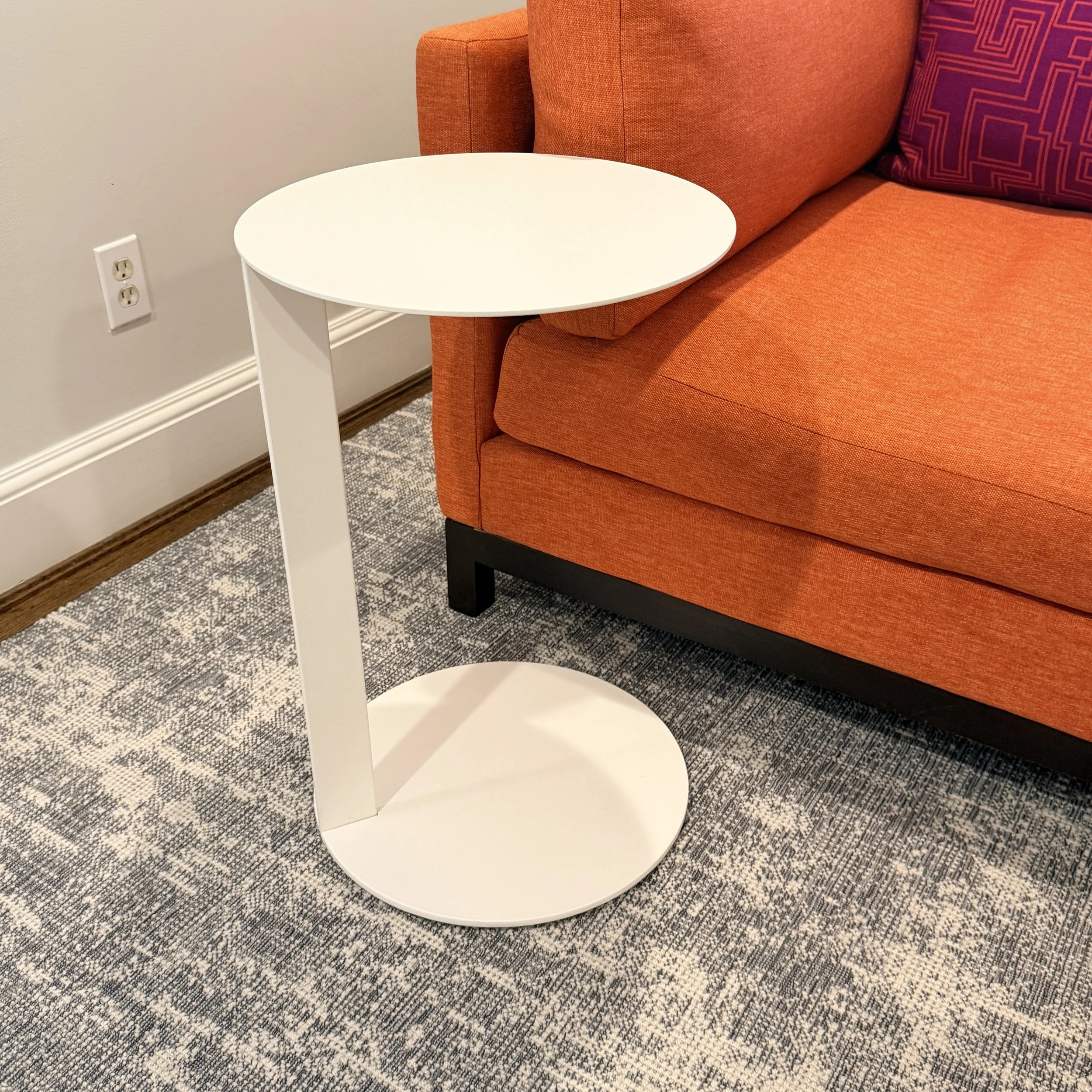 Metal White C Table