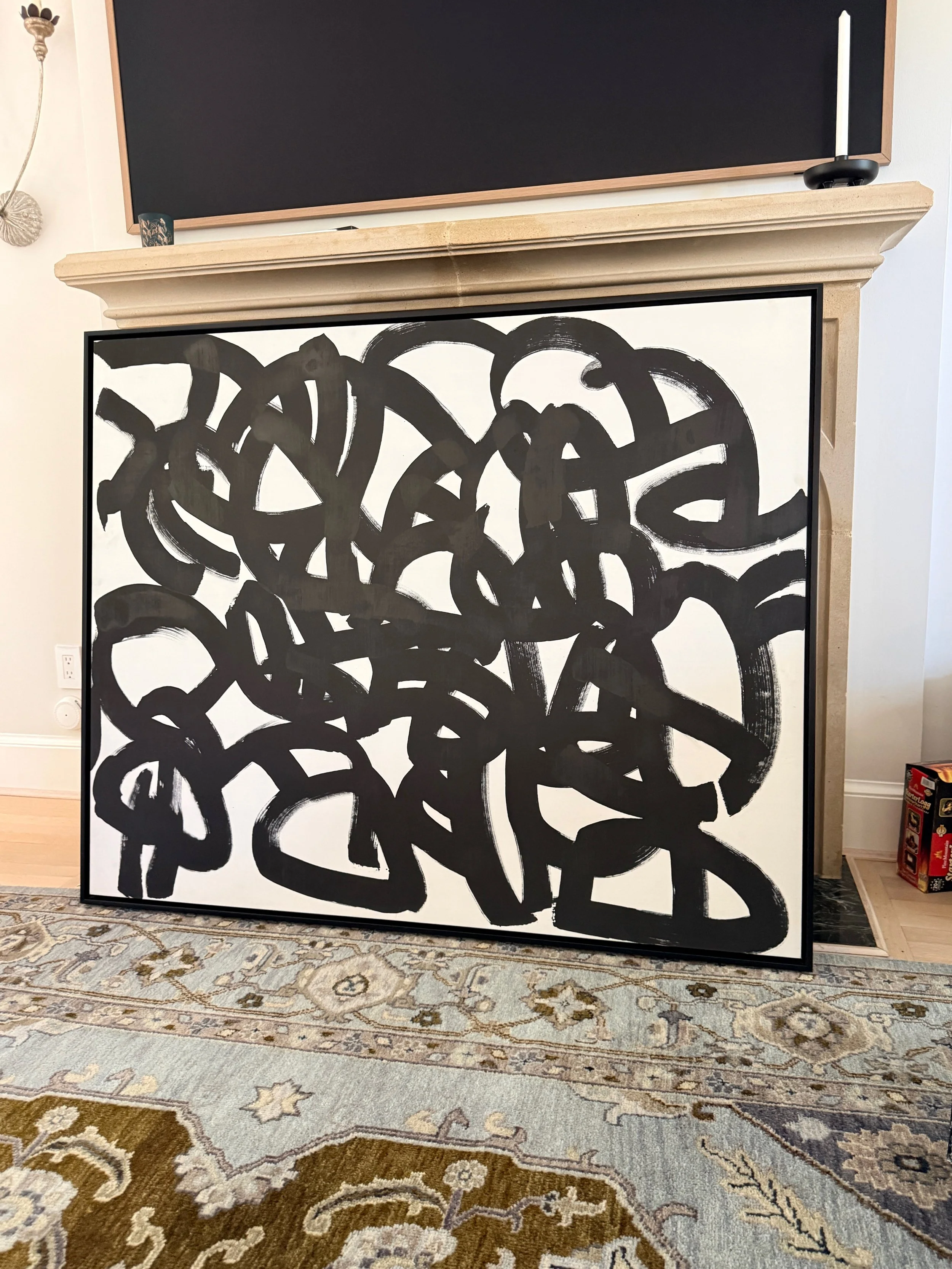 Villa & House Maze Framed Silk Panel