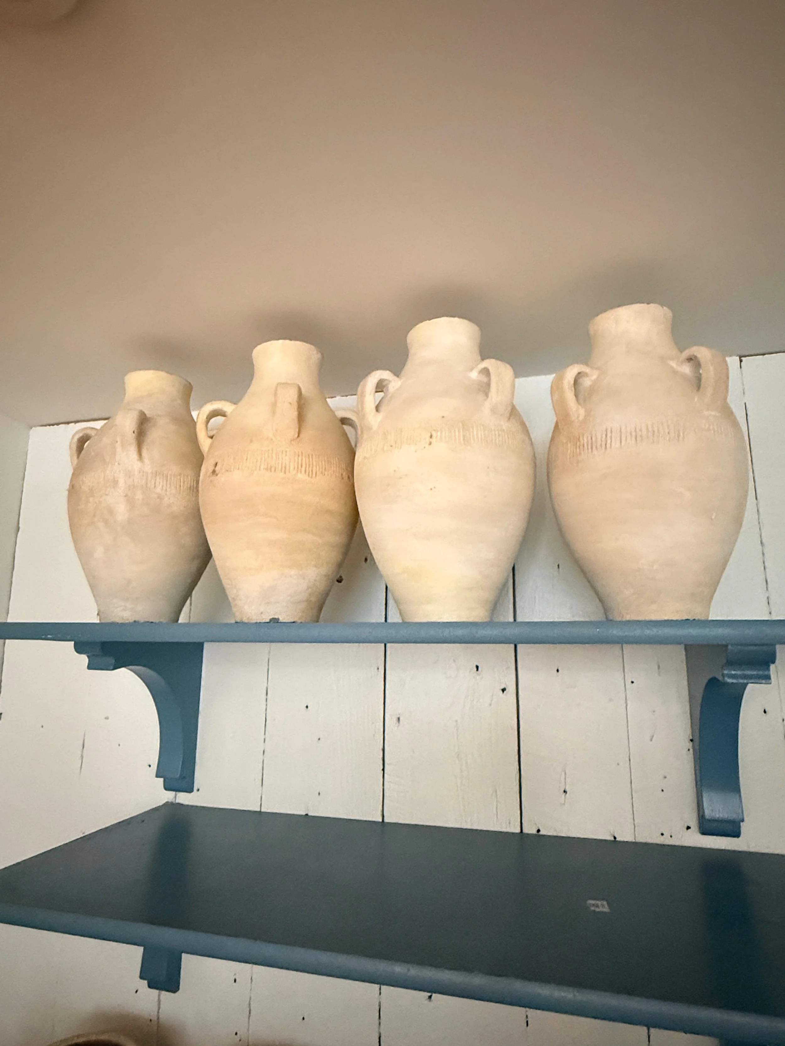Set of 4 Handled Olive Vases