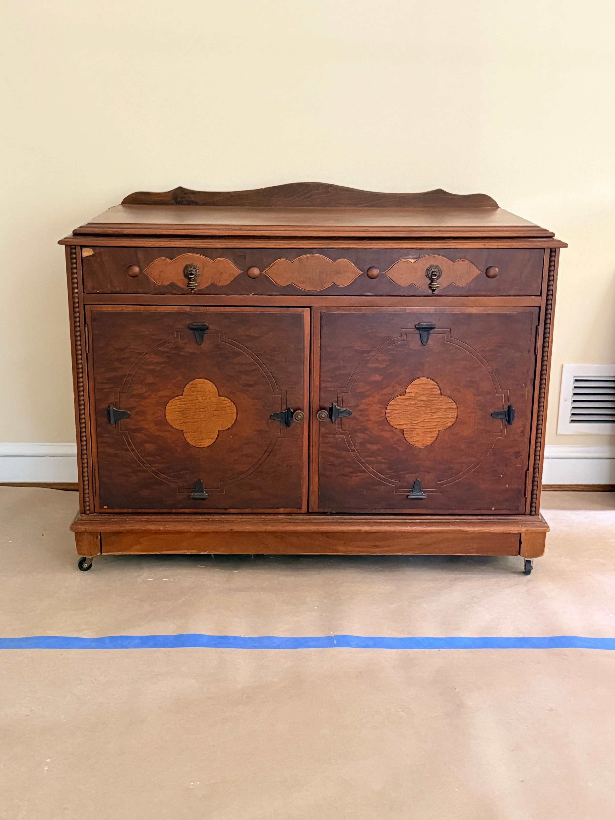 Antique Eastlake Wooden Cabinet