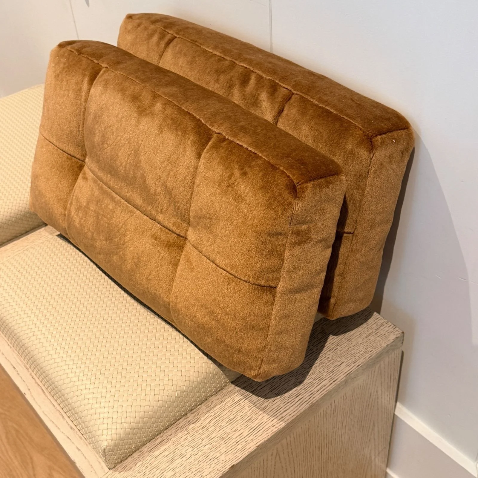 Pair Rosemary Hallgarden Gold Velvet Pillows