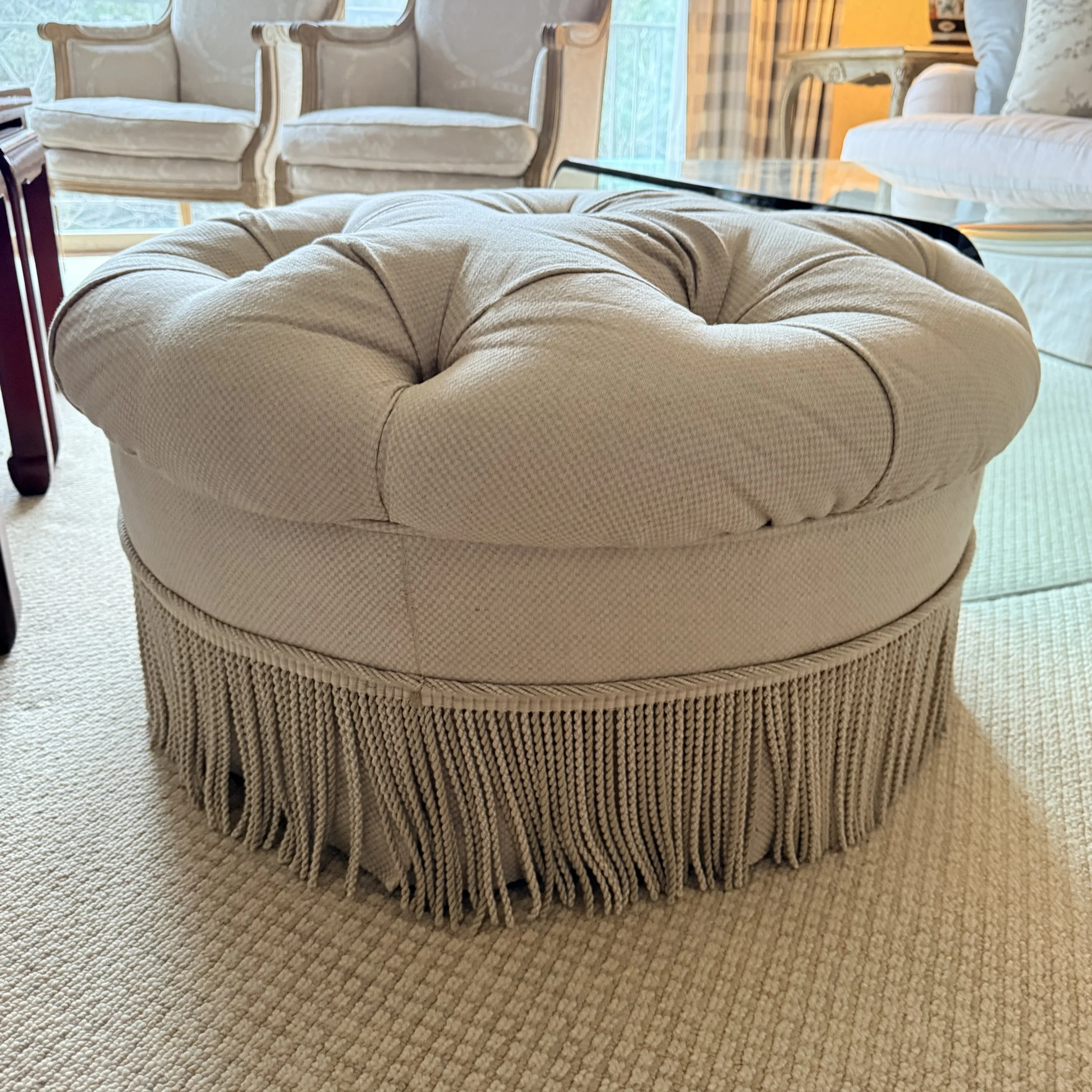 Round Tufted Ottoman