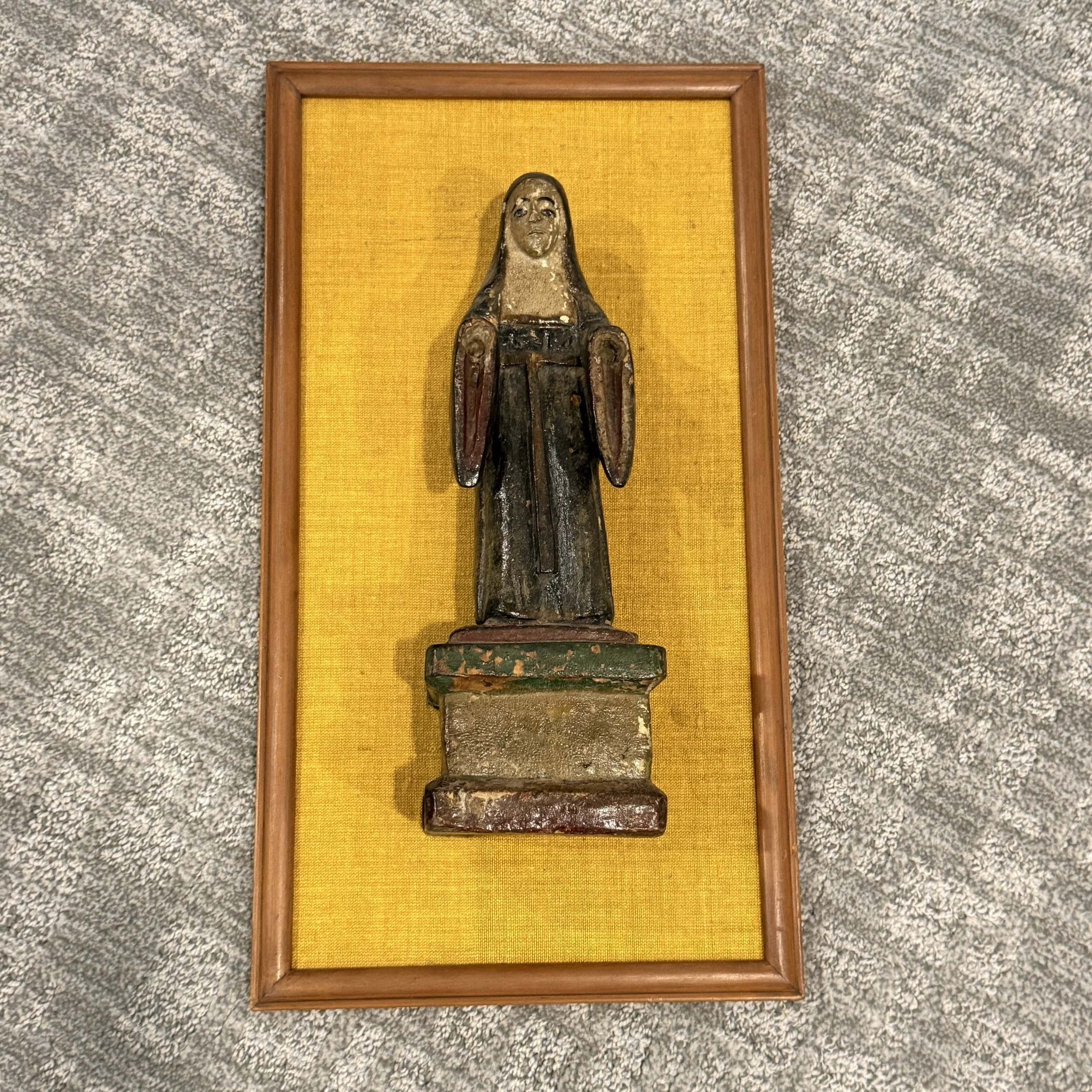 19th Century Spanish Colonial Mounted Santos