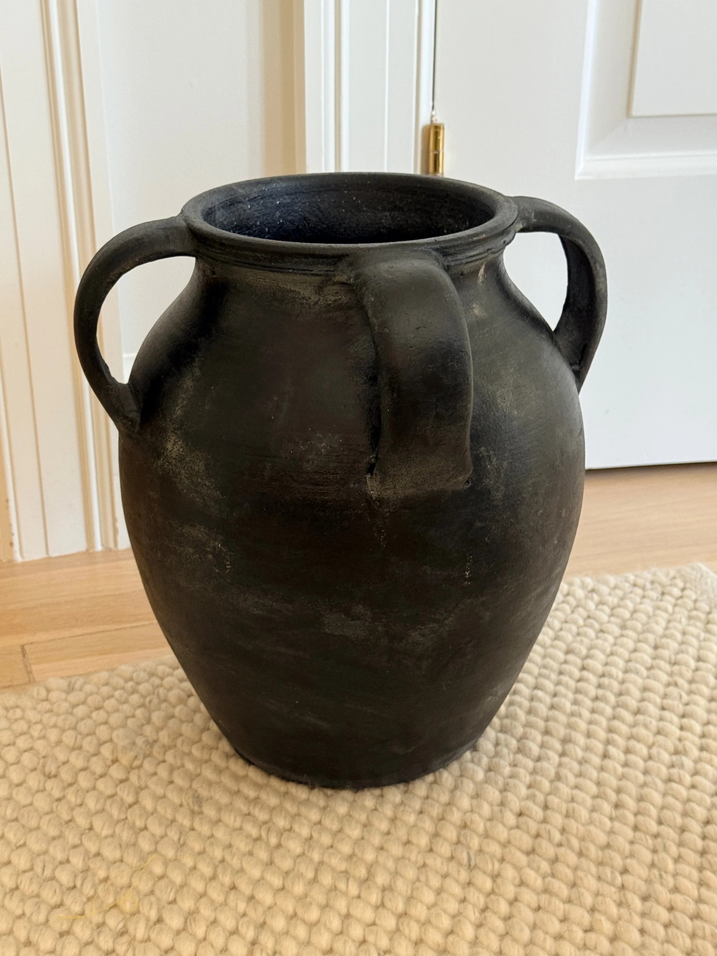 Black Urn with Handles