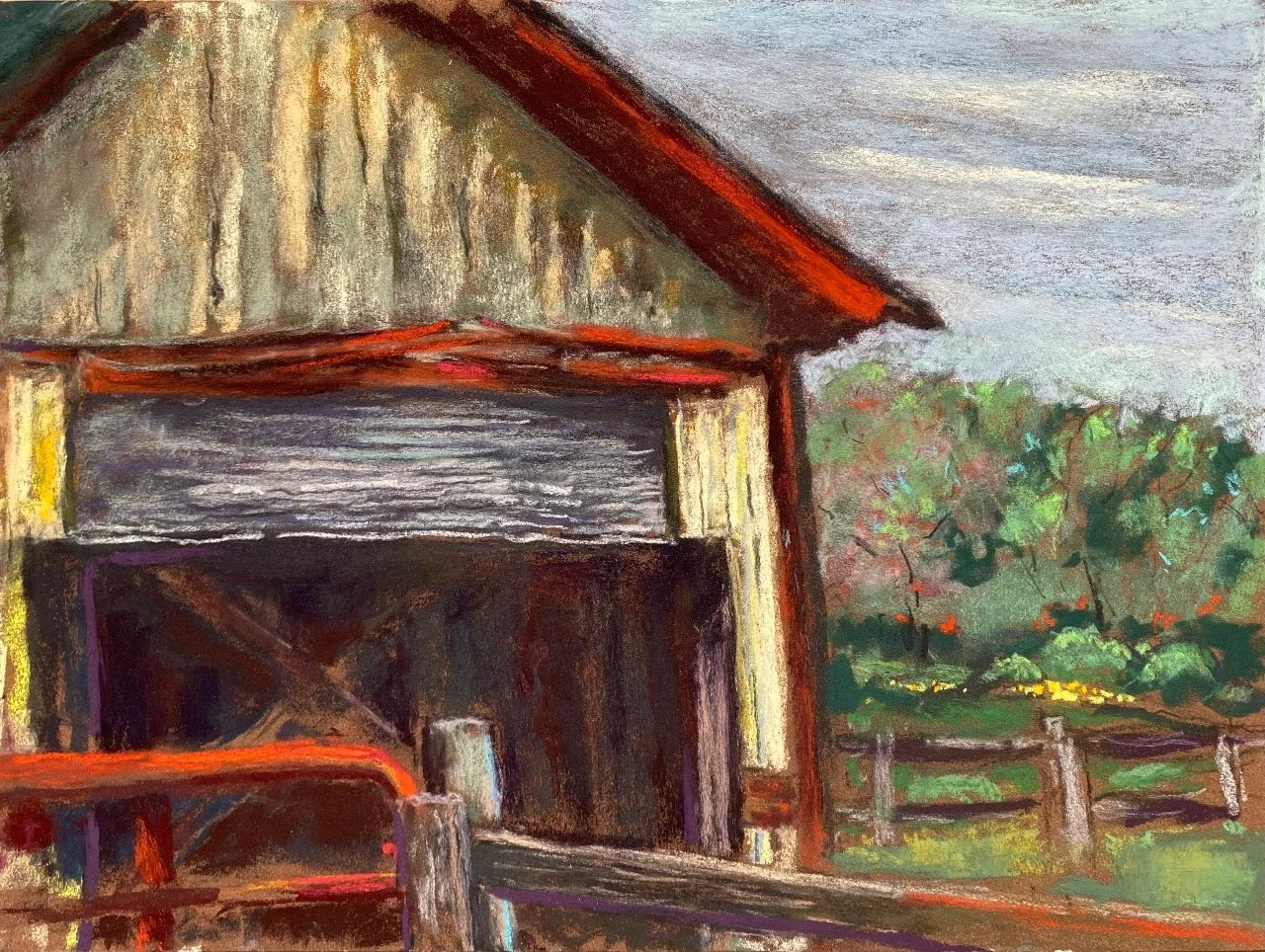 Kingsbury Barn 11.5" x 15.5" Pastel