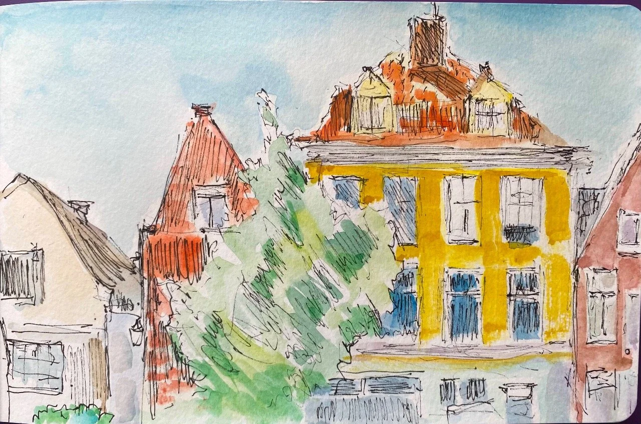 Haarlem (Netherlands) 5" x 8" Pen and Watercolor