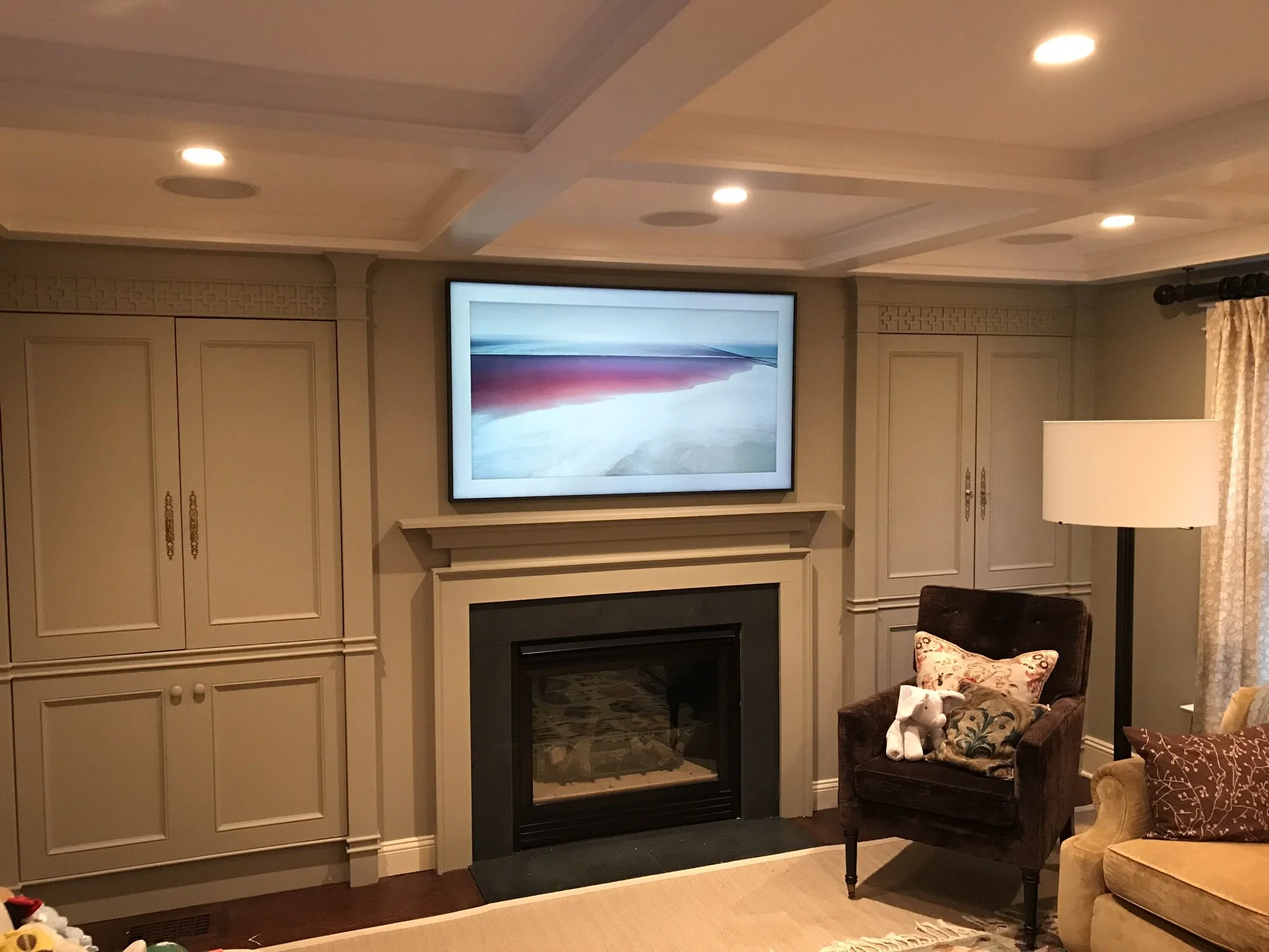 Is it art? Is it a 4K TV? 
It's both - it's a 65" Samsung FrameTV (Wilton, CT)