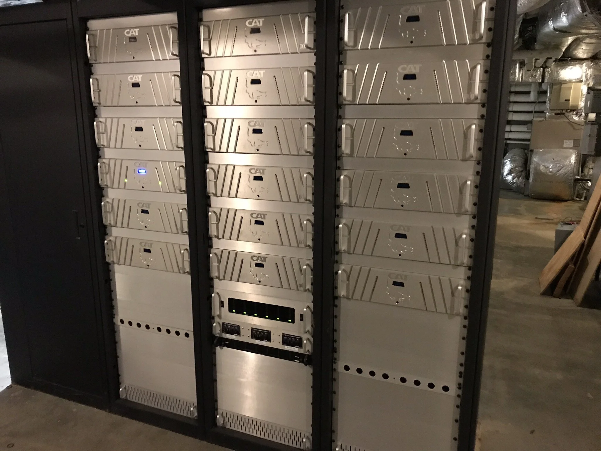 Amplifier racks for a powerful and completely custom distributed audio system (New Canaan, CT)
