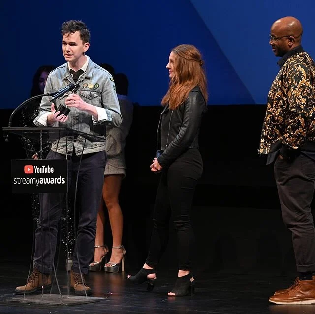 The Feels won a @streamys #streamys for Indie Series. I thought I&rsquo;d find the words but I guess I won&rsquo;t find the words. All I&rsquo;m left with is this gratitude&mdash;for the cuties in these photos with me, for every person who helped mak