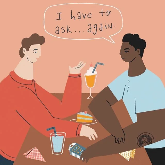 My favorite podcast, @markpagan&rsquo;s @othermenneedhelp, spoke to @naje.tv and I about how we started collaborating, the highs and lows of making indie art, and our feelings about being men. I&rsquo;m so grateful for the conversation. 🥤🍟🍦 Link i