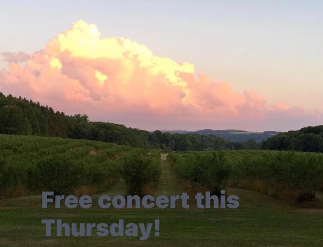 Looking forward to seeing you at our free outdoor concert at Burdick Blueberries on Thursday, August 18, 6:30-8:30 p.m.!

- World/Pop music theme, 5 piece band.
- Blueberry picking @ $2.00/pound 4:00-6:00 p.m.
- Bring a picnic. We have picnic tables.