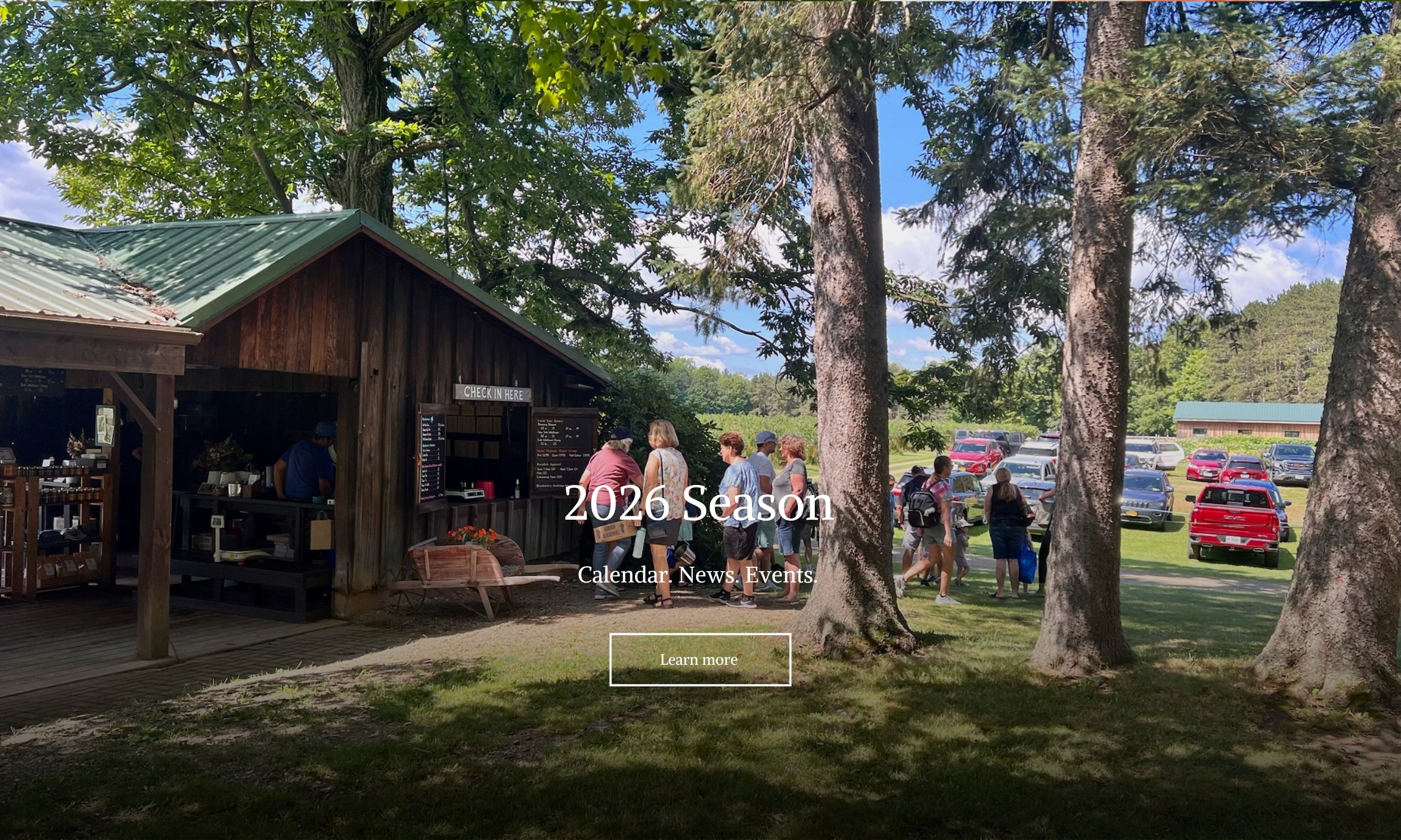Retail Shed at Burdick Blueberries ready for 2026 season. 