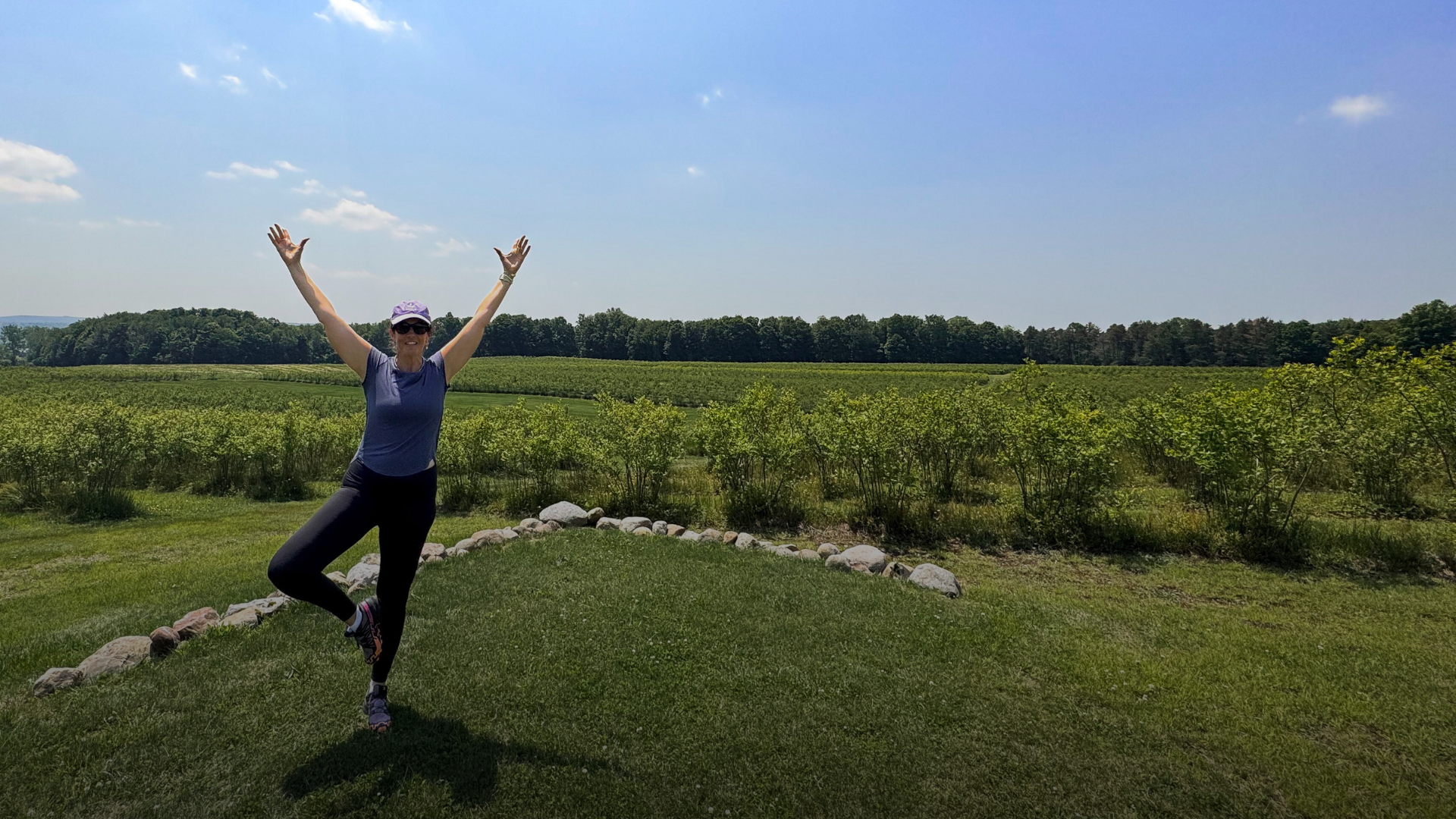Yoga at Burdick Blueberries, East otto NY
