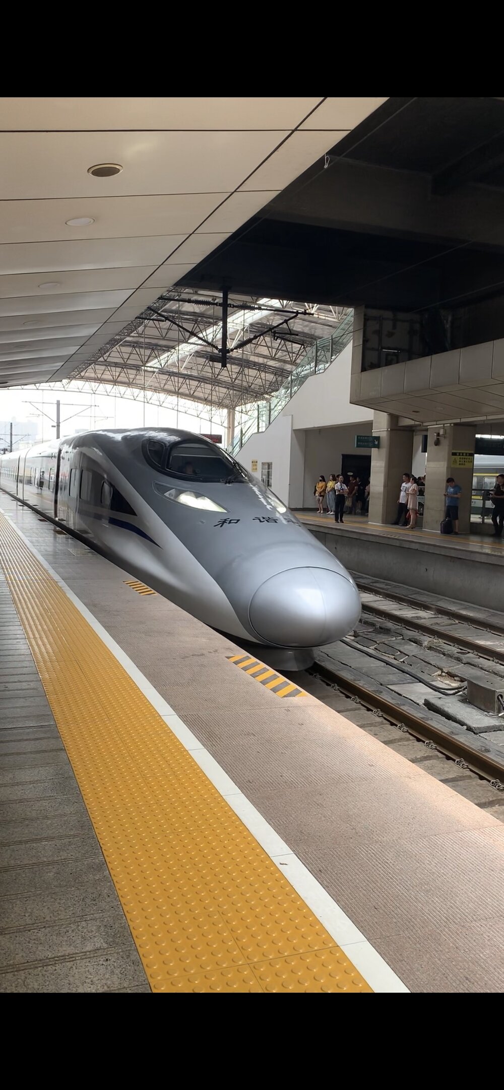   Bullet train in Zhengzhou Station/Henan.   