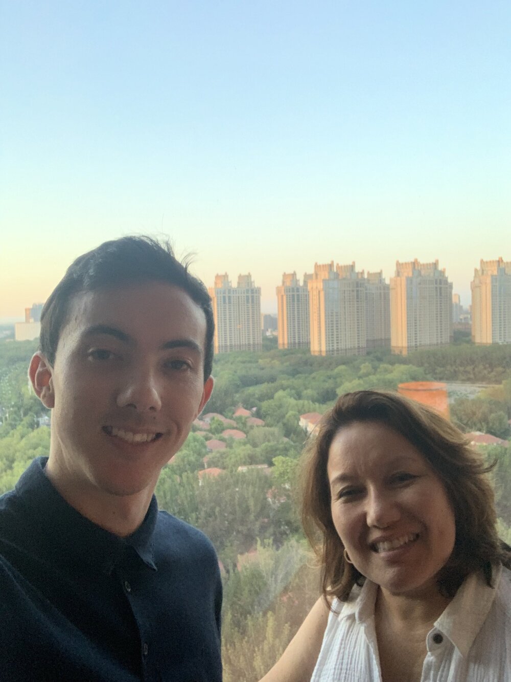   View of Beijing from Westin Marriott/Financial District with Adam.   