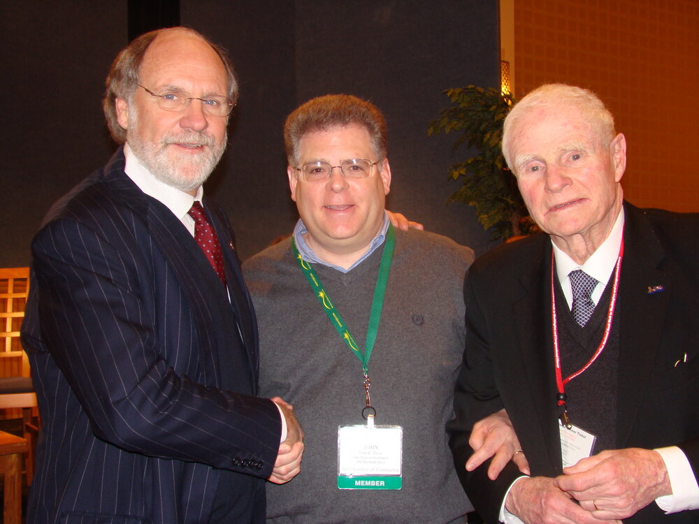  John visits with two of New Jersey’s Governors, Jon Corzine and Brendan Byrne. 
