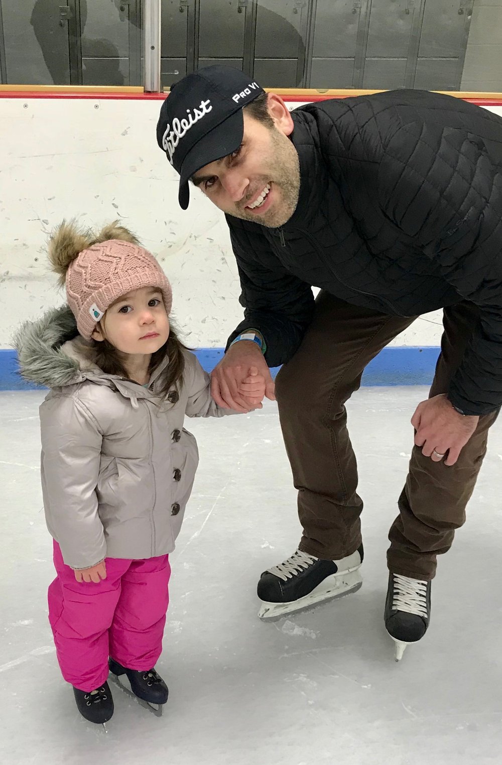 Josh and his oldest daughter, Elyse while ice skating. 
