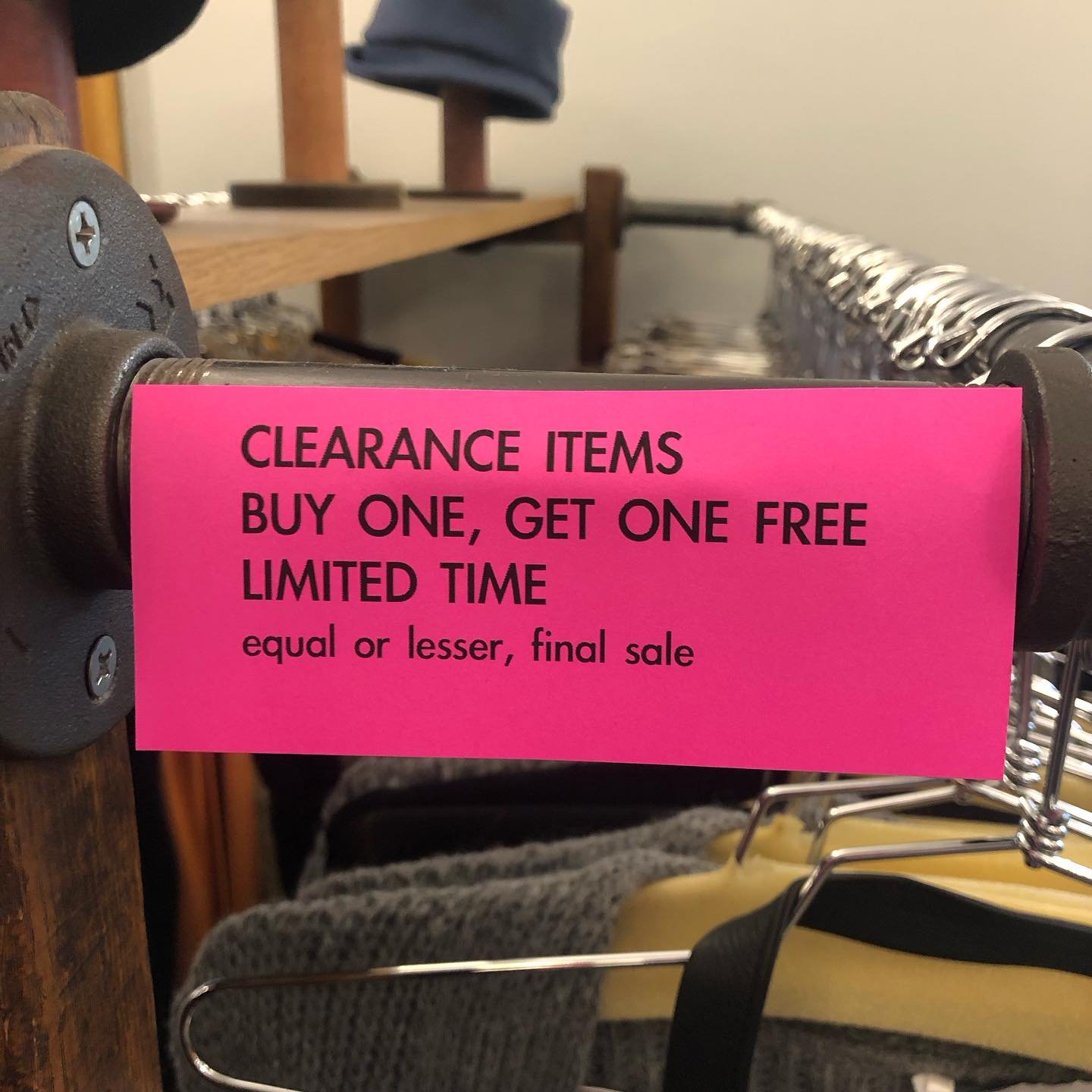 For a limited time, stop by Florodora to snap up a buy-one-get-one free deal! Applies to all clearance items. Equal or lesser value, final sale. Don&rsquo;t wait! Not available online.