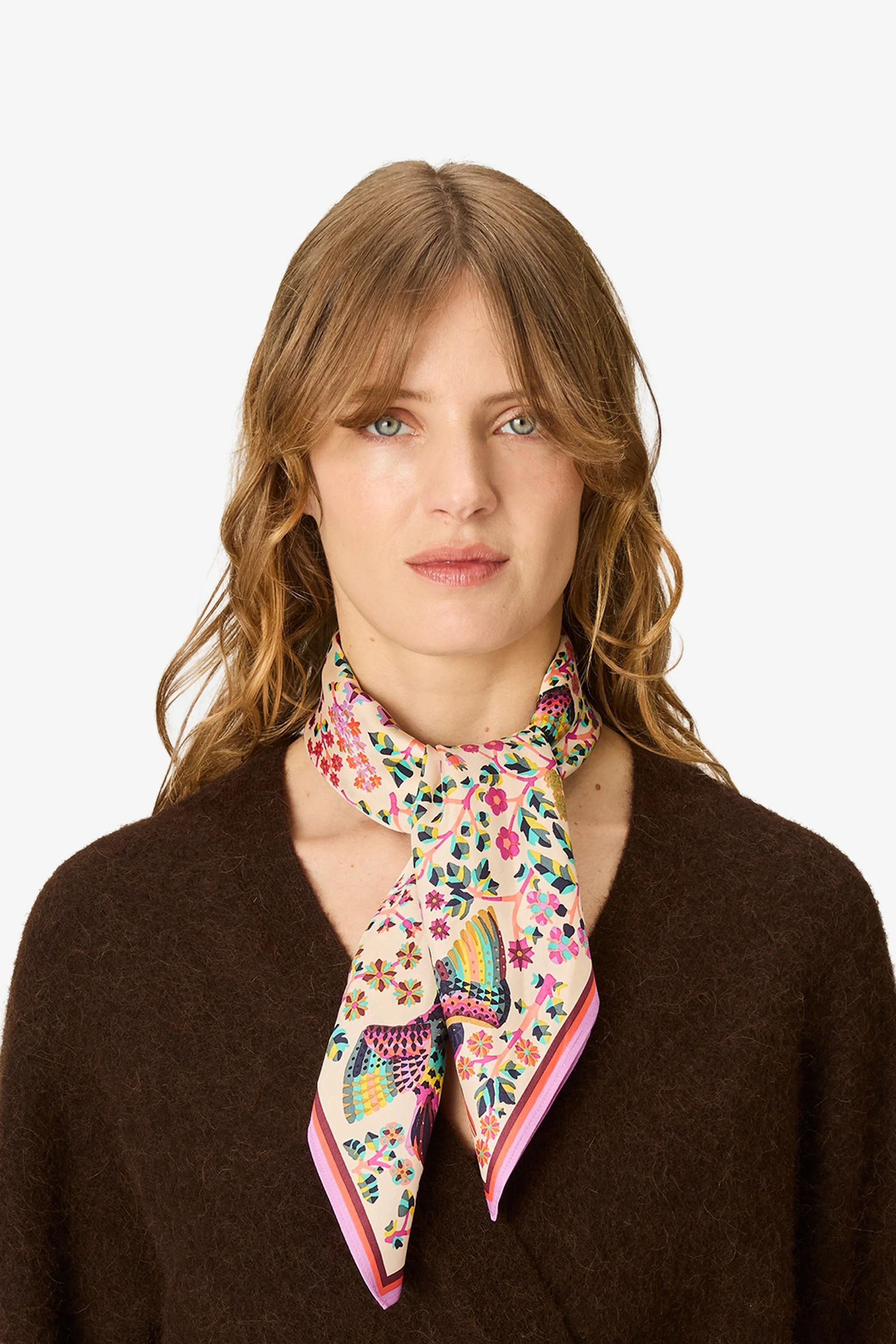 Silk Parrots Scarf