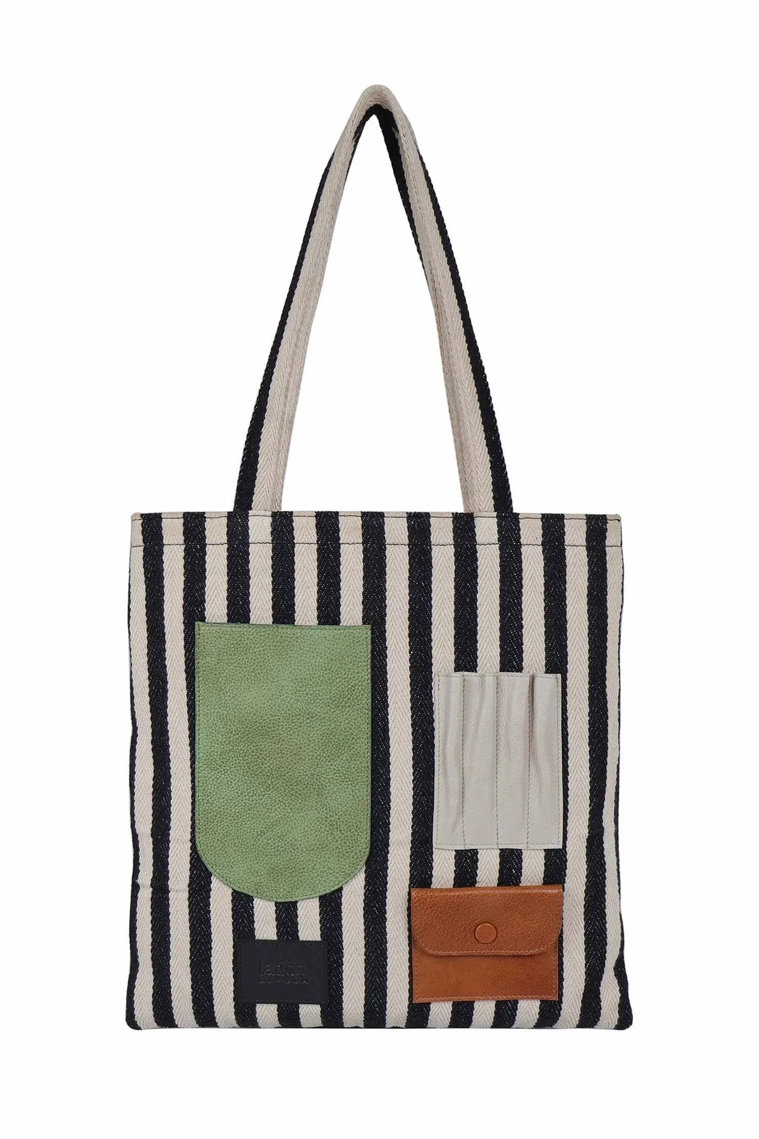 Stripes & Pockets Tote