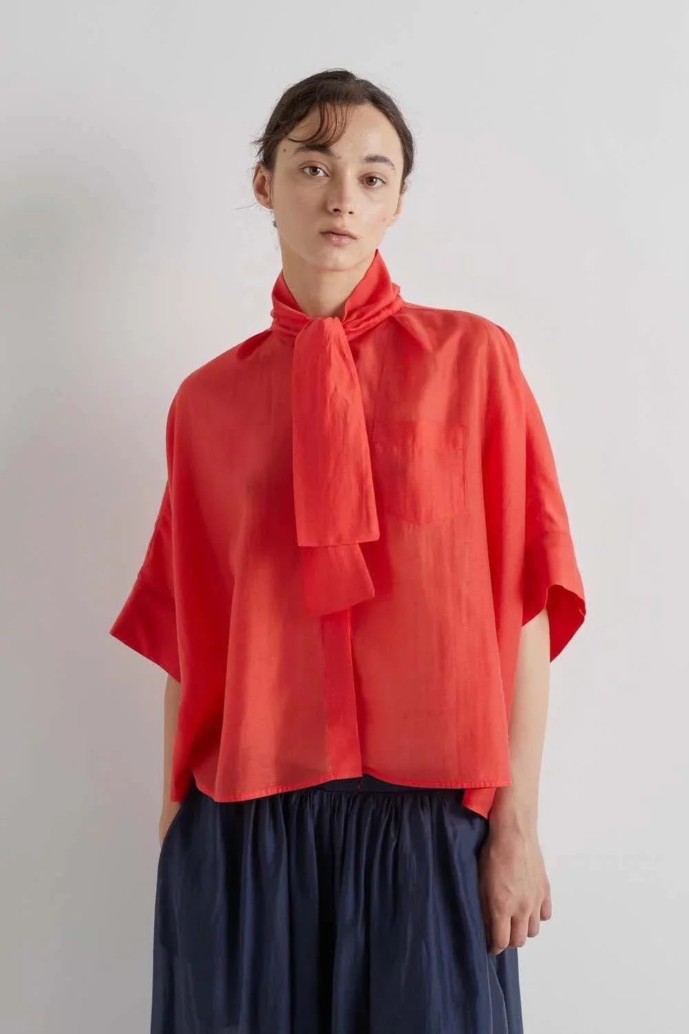 Voile Tie Blouse