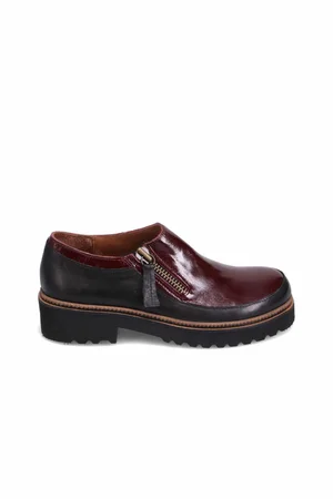 Two-Tone Zip Loafer — Florodora