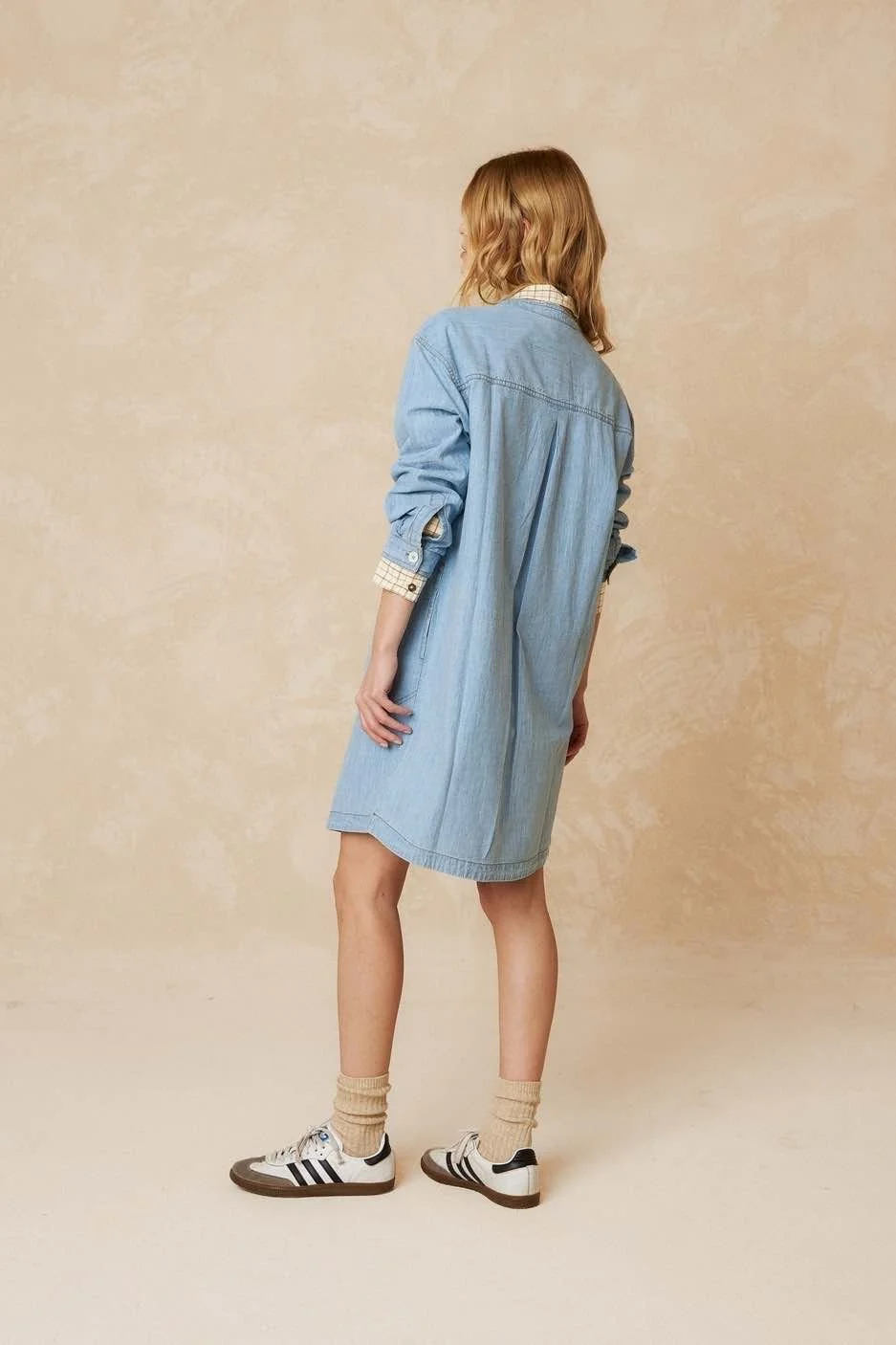 baby designer dress Suntan Chambray Dress main image 1