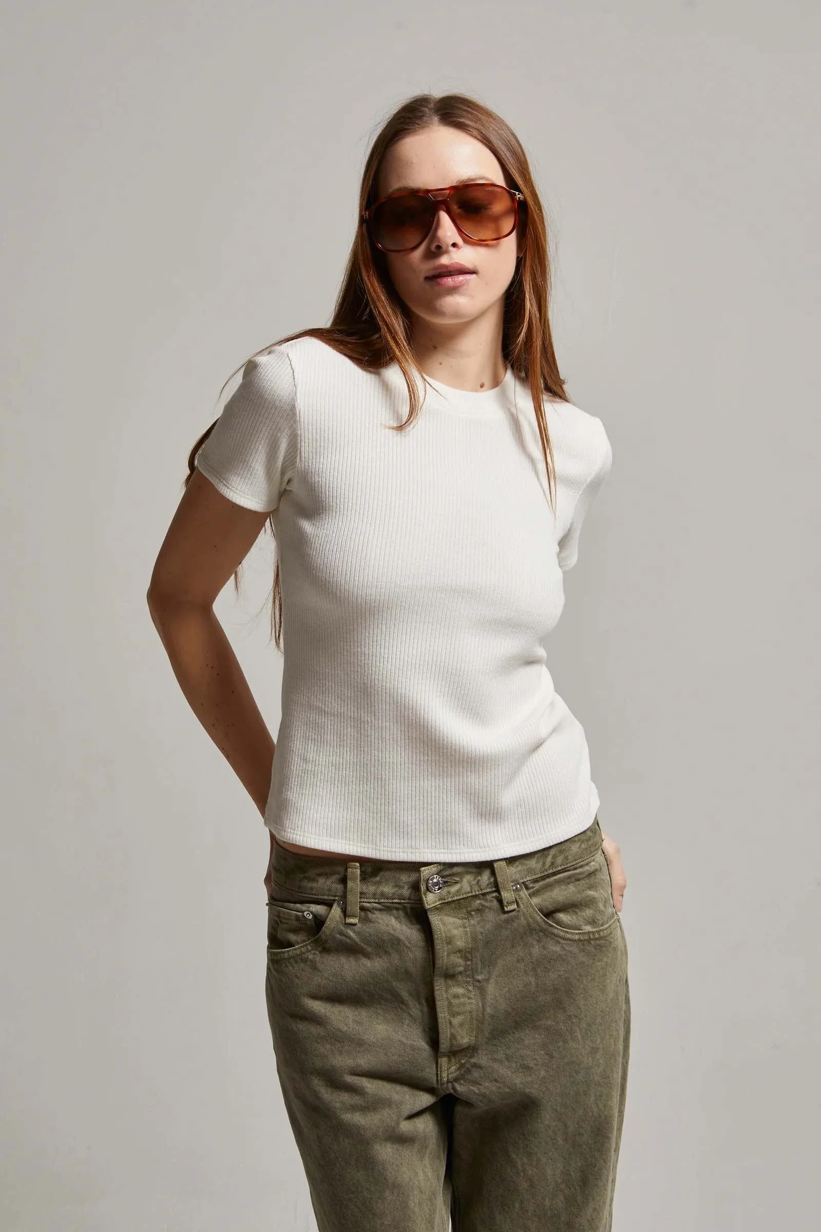 Brushed Rib Tee