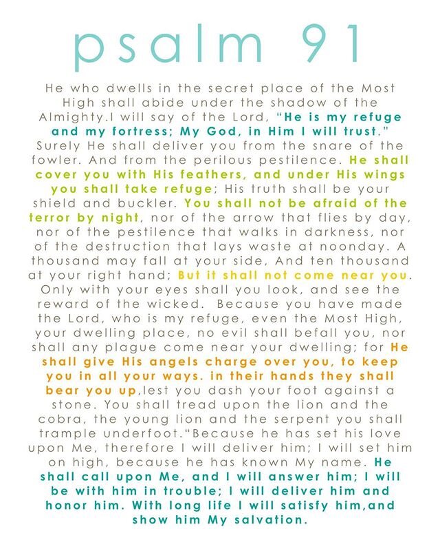 During this time whether your in quarantine or not, we do not need to be afraid. God says 365 times not to fear in the Bible. That is a verse for every day of the year. Rest in God and His strength and understanding and not on your own. Don&rsquo;t p