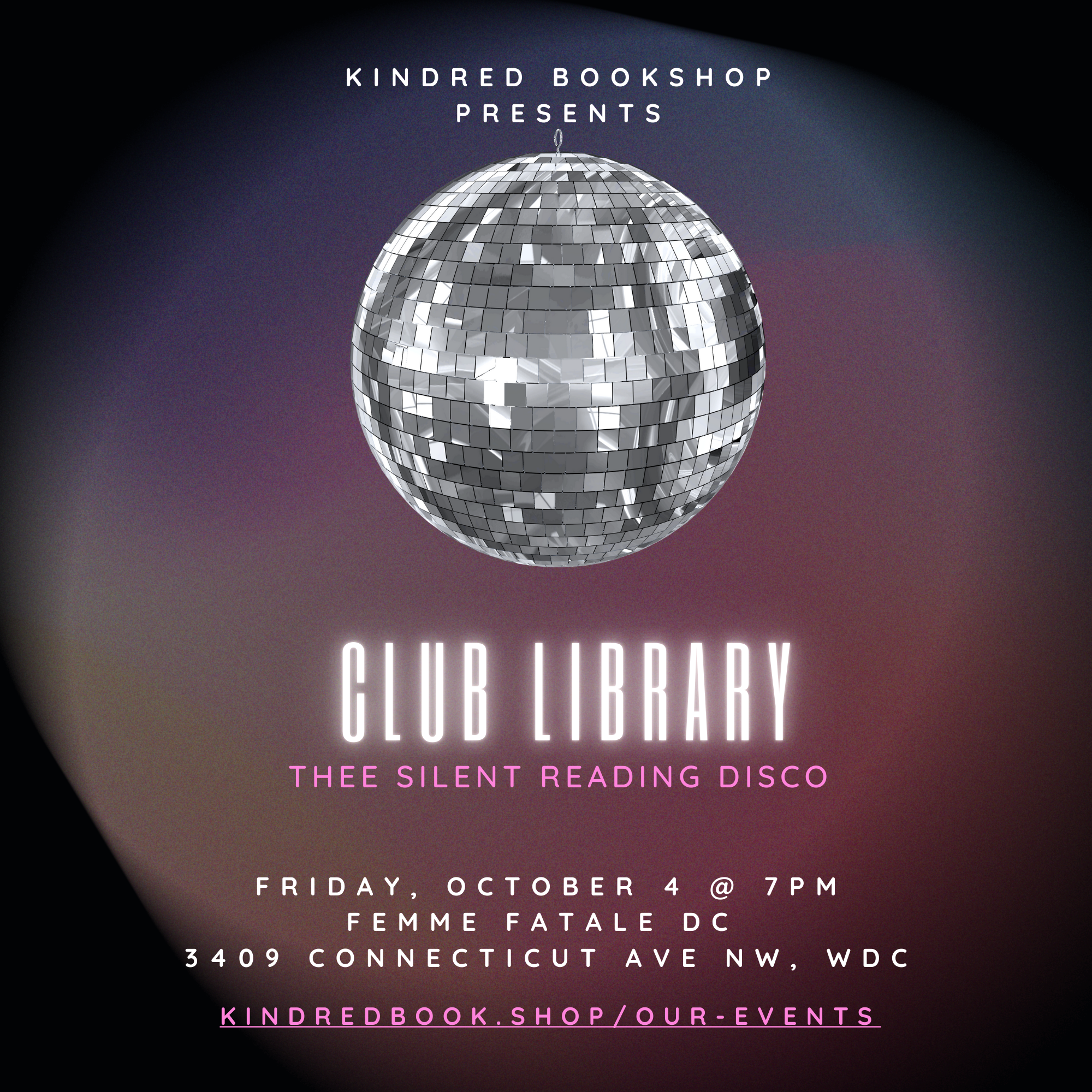 Library Stri Club Club Library: Thee Silent Reading Disco — FEMME FATALE DC
