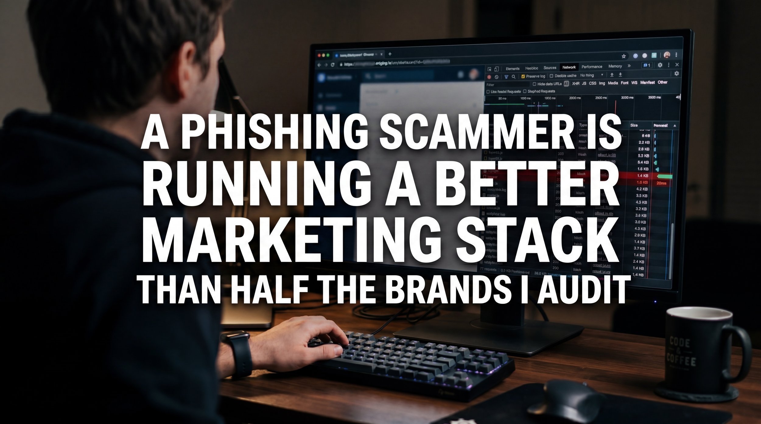 A phishing scammer is running a better marketing stack than half the brands I audit