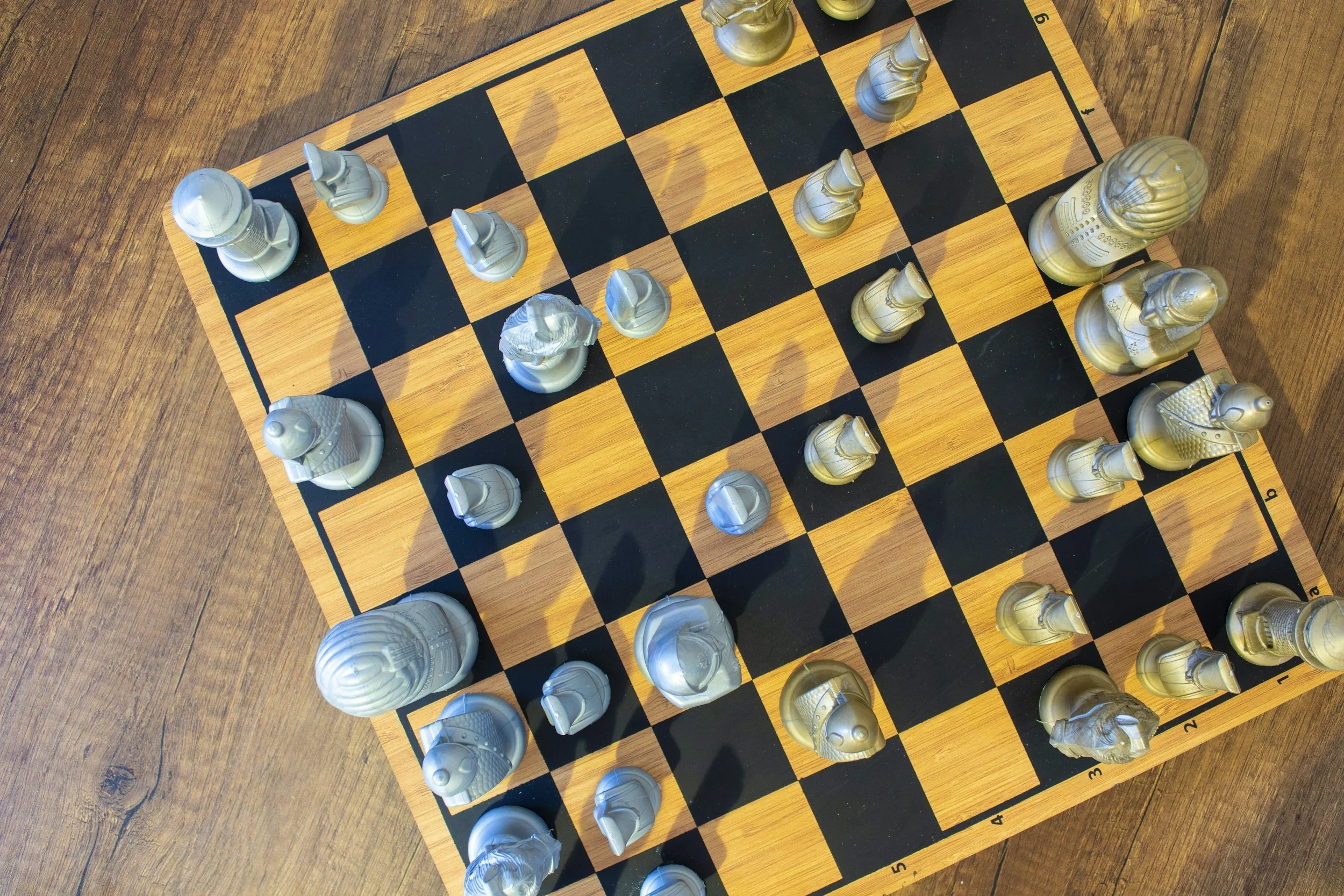 chess board overhead view