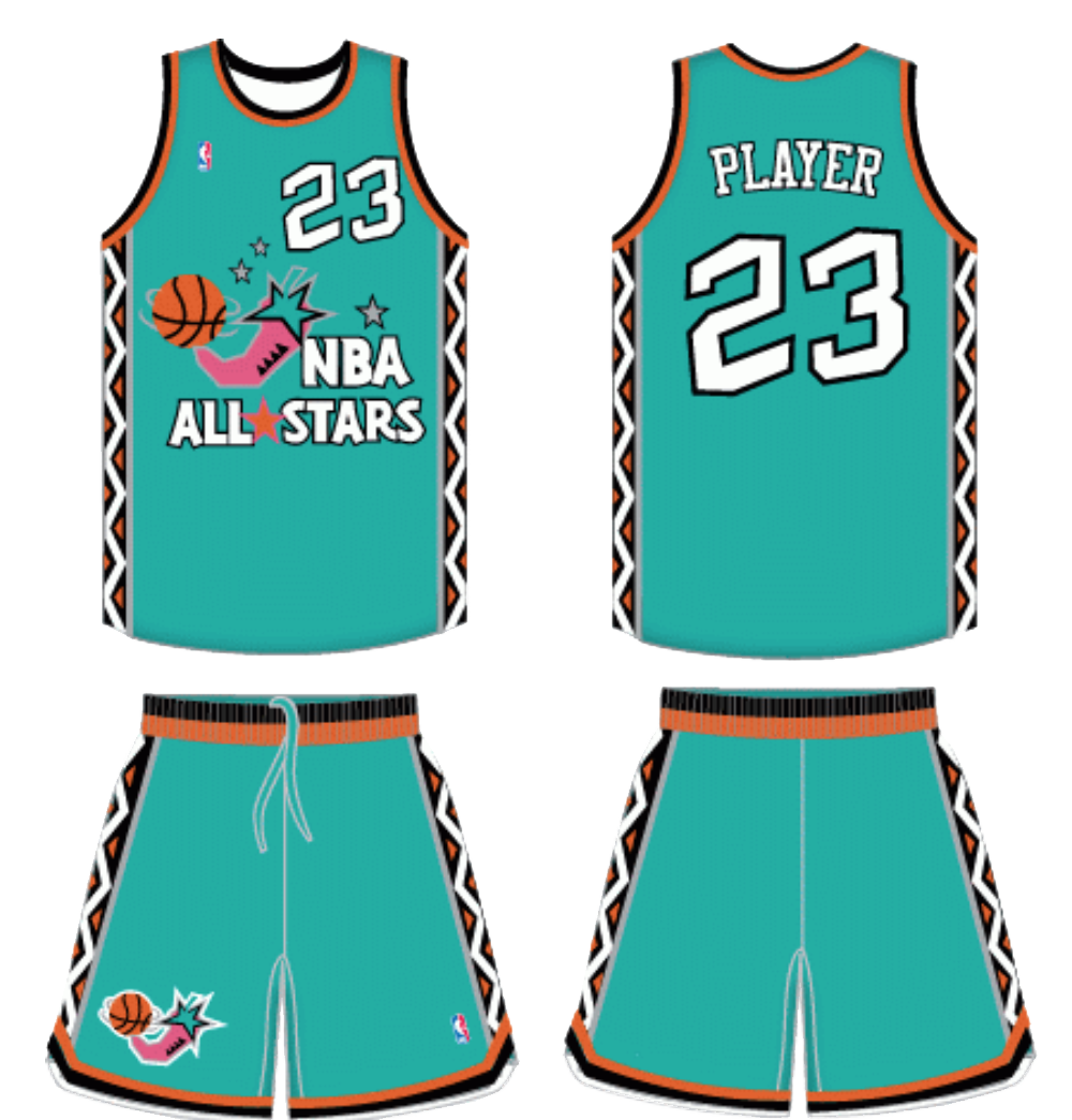 Mitchell & Ness Men's Michael Jordan 1996 All Star Game Authentic Jersey, Teal, Size: Small