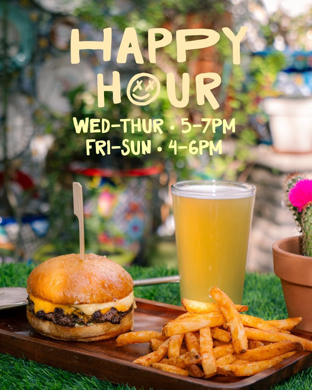 Join us at Park on Fremont for Happy Hour and enjoy $5 drafts and discounted bites. 

🍺 Wed-Thu from 5&ndash;7PM
🍔 Fri-Sun from 4&ndash;6PM

📍Park on Fremont | Downtown Las Vegas
